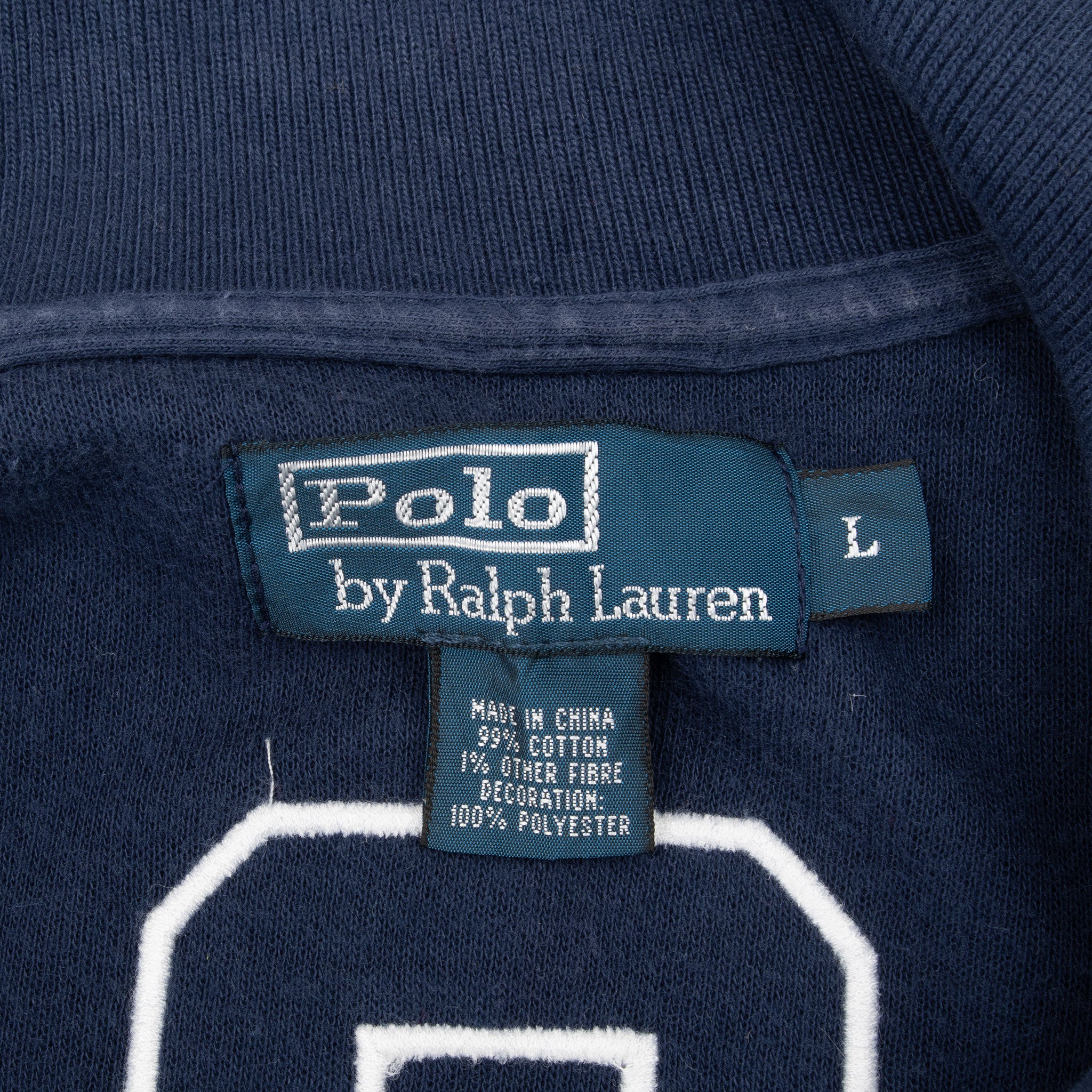 Vintage Ralph Lauren Great Britain Full Zip Blue Sweatshirt 1990S Size Large