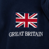 Vintage Ralph Lauren Great Britain Full Zip Blue Sweatshirt 1990S Size Large