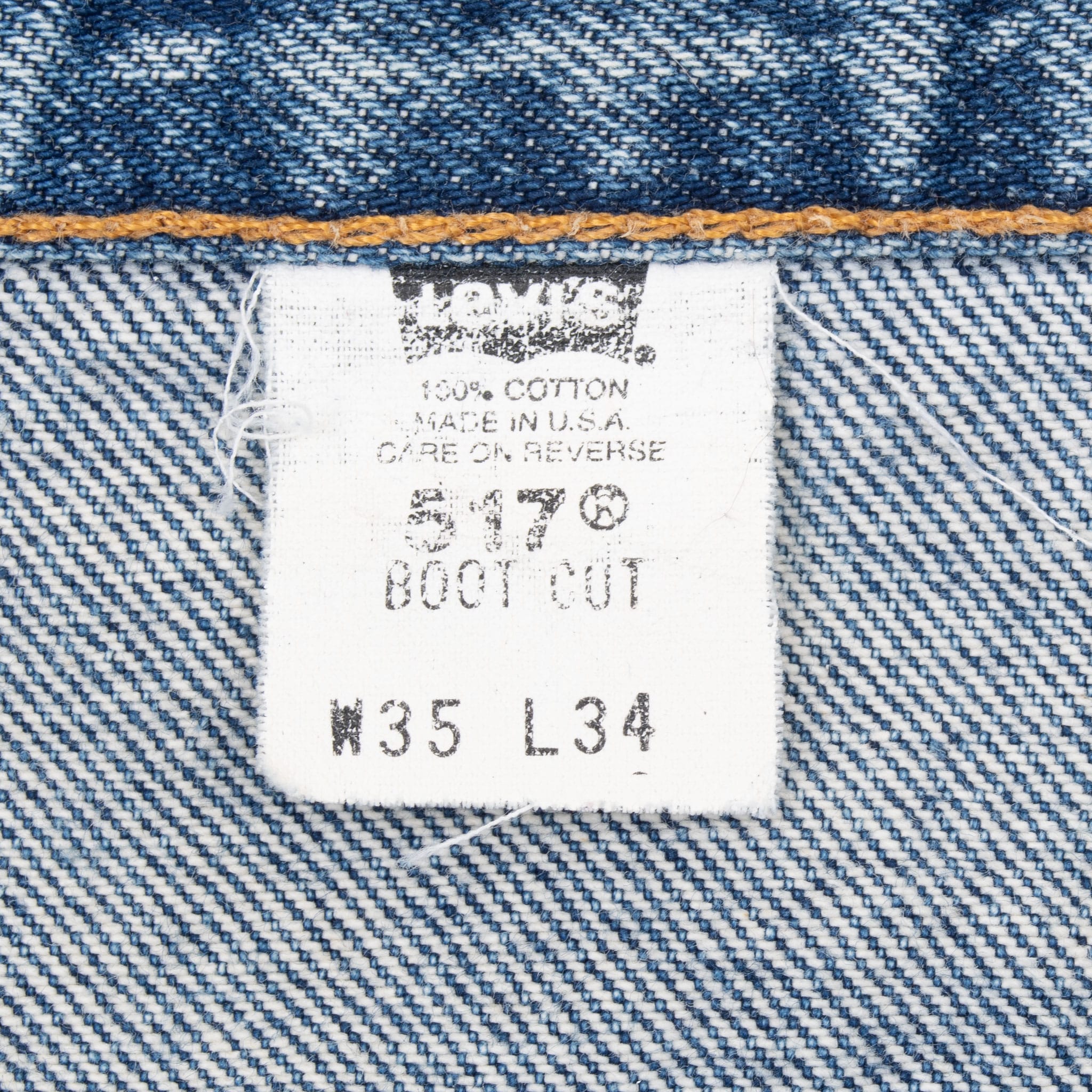 VINTAGE LEVIS 517 BOOTCUT BLUE JEANS INDIGO 1980S SIZE W34 L33 MADE IN USA