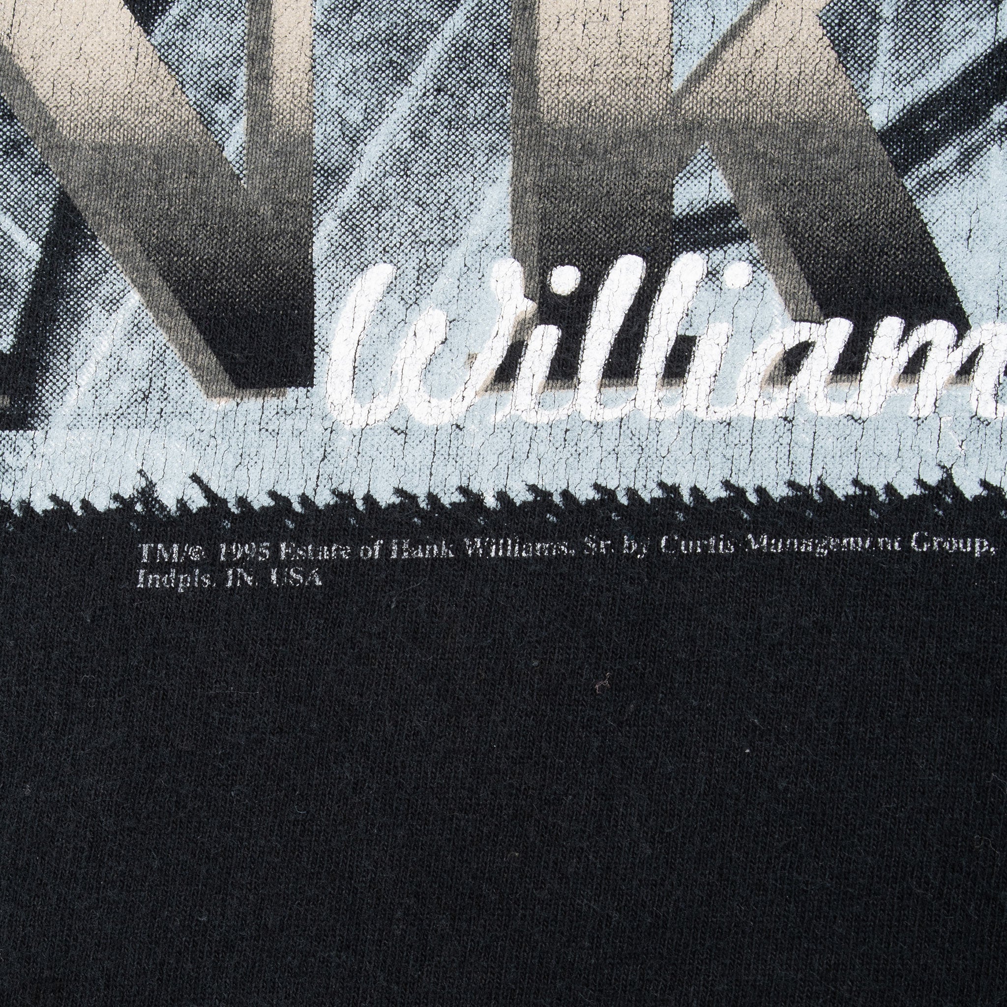 Vintage Hank Willams The Legend Continues 1996 Tee Shirt Size XL With Single Stitch Sleeves