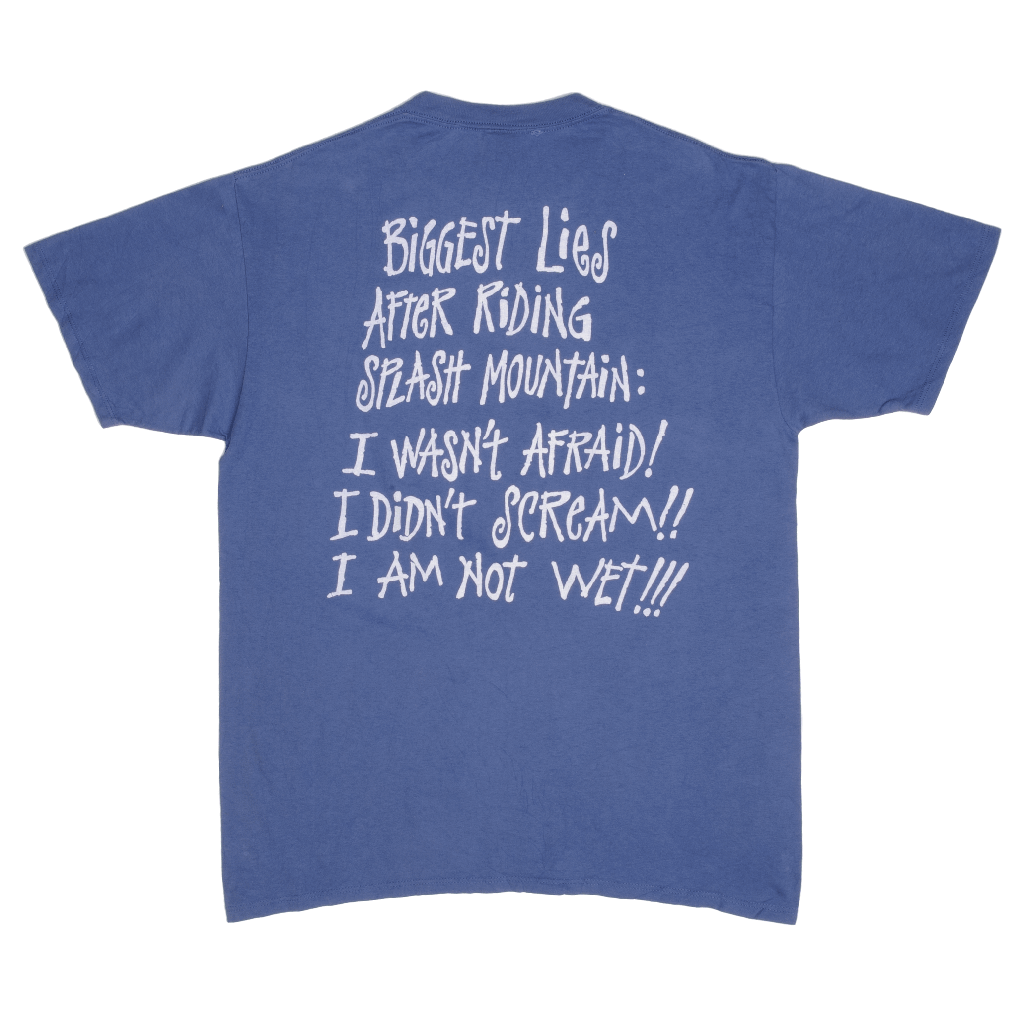 Vintage Disney Design Splash Mountain Mickey Mouse Tee Shirt 1990s Size XL Made In USA