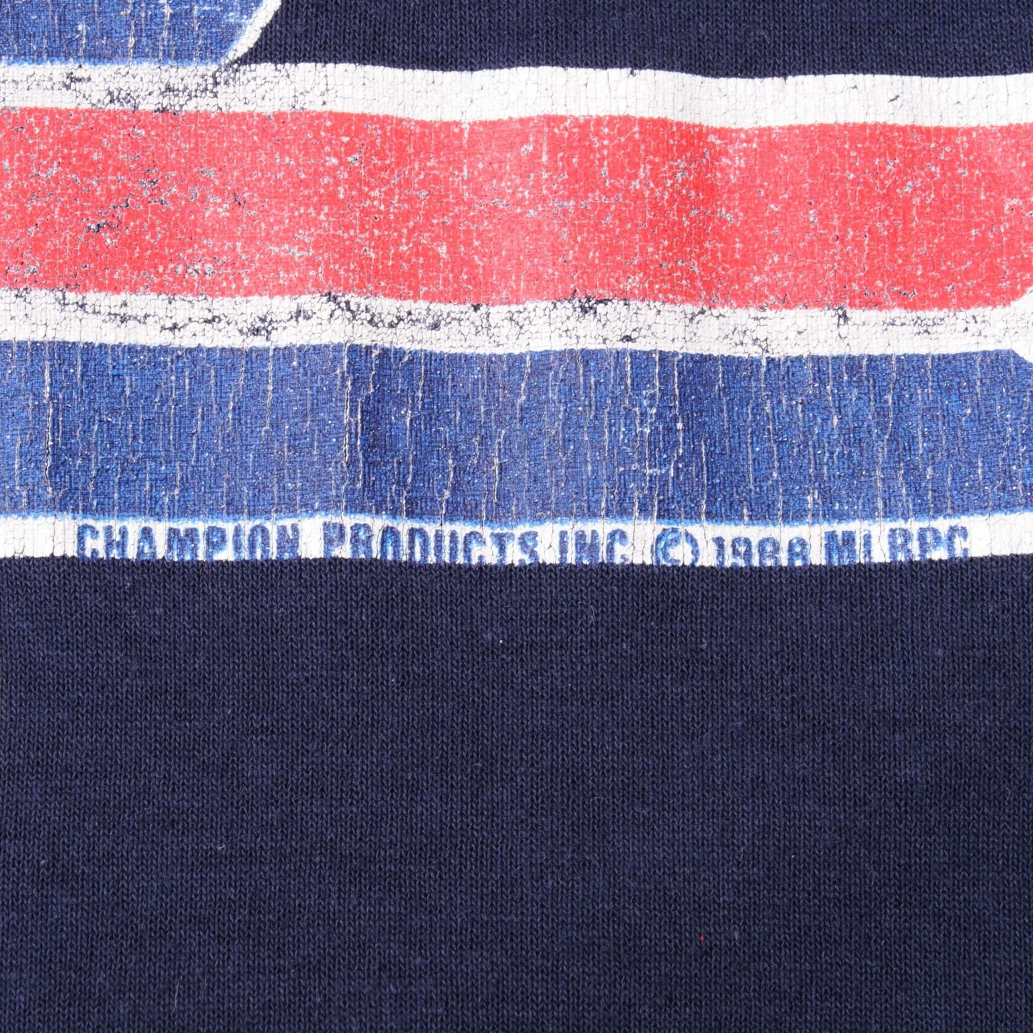 Vintage Mlb Cleveland Indians Champion Tee Shirt 1988 Size Large Made In Usa With Single Stitch Sleeves