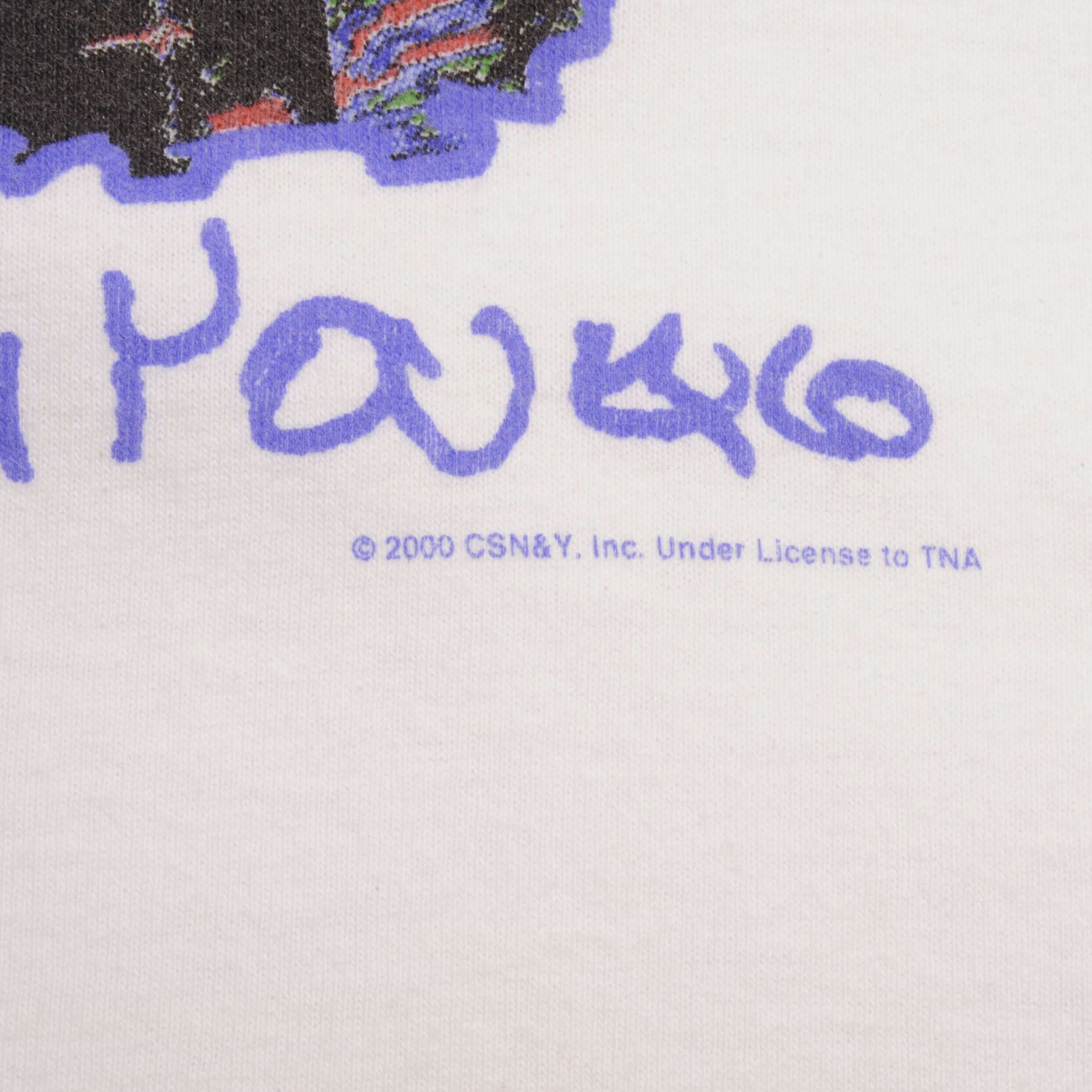 Vintage Cosby Still Nash And Young Tour 2000 Tee Shirt Size Large