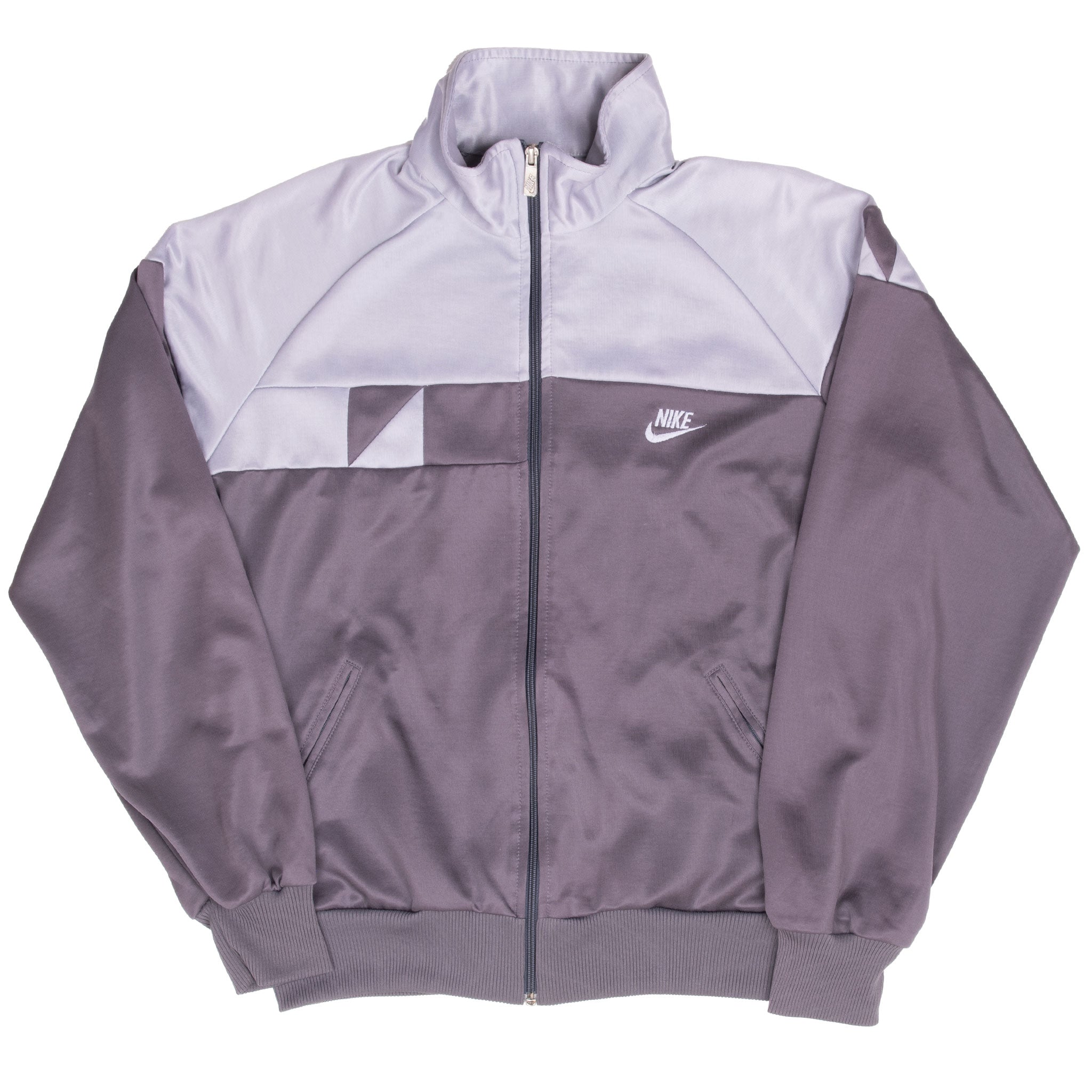 Vintage Nike Swoosh Grey Tracksuit Jacket Early 1980S Size Large
