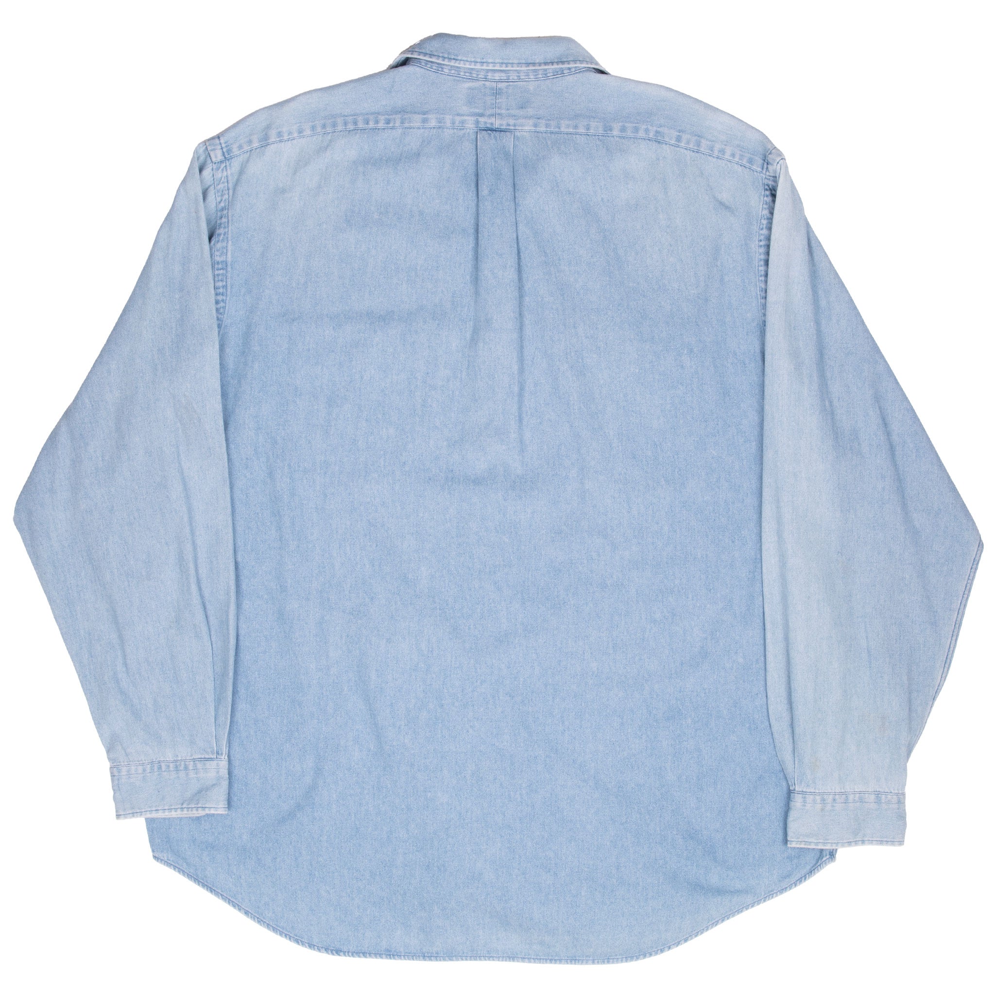 Vintage Polo Ralph Lauren Blue Denim Shirt 1990S Size 2XL