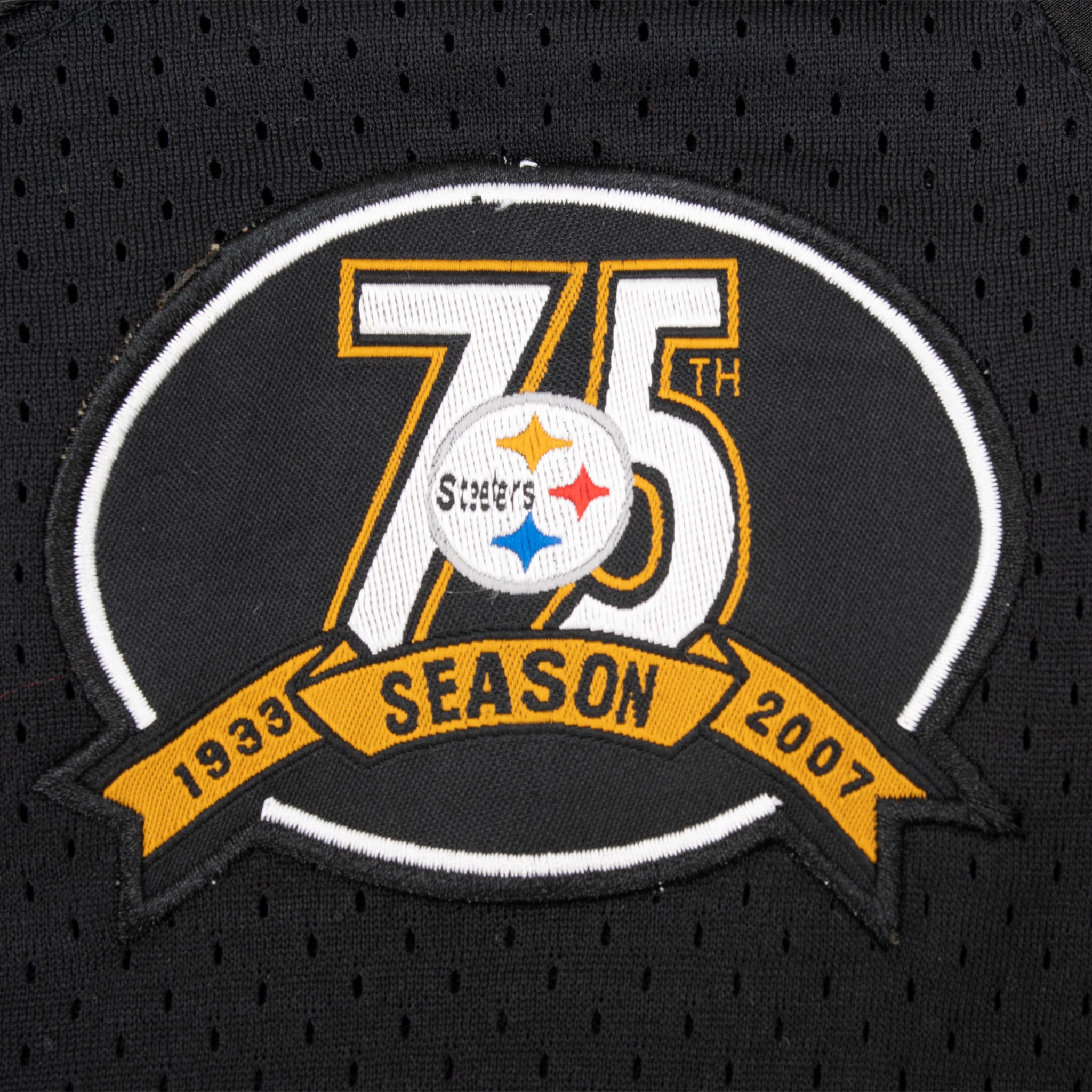 Pittsburgh Steelers 75th Season 1933–2007 embroidered commemorative patch