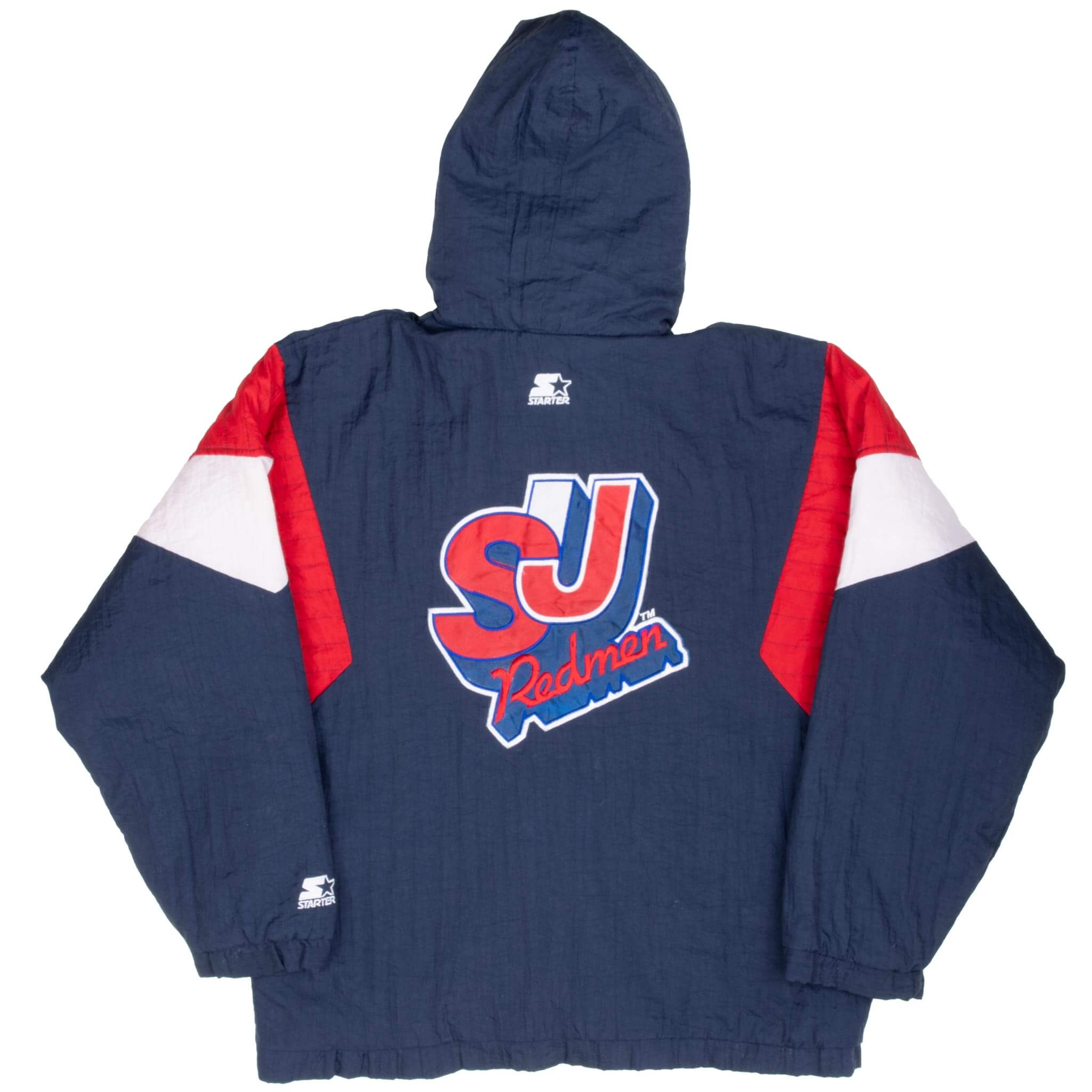 Vintage Ncaa St Johns Redmen 1990S Starter Heavy Pullover Jacket Size Medium