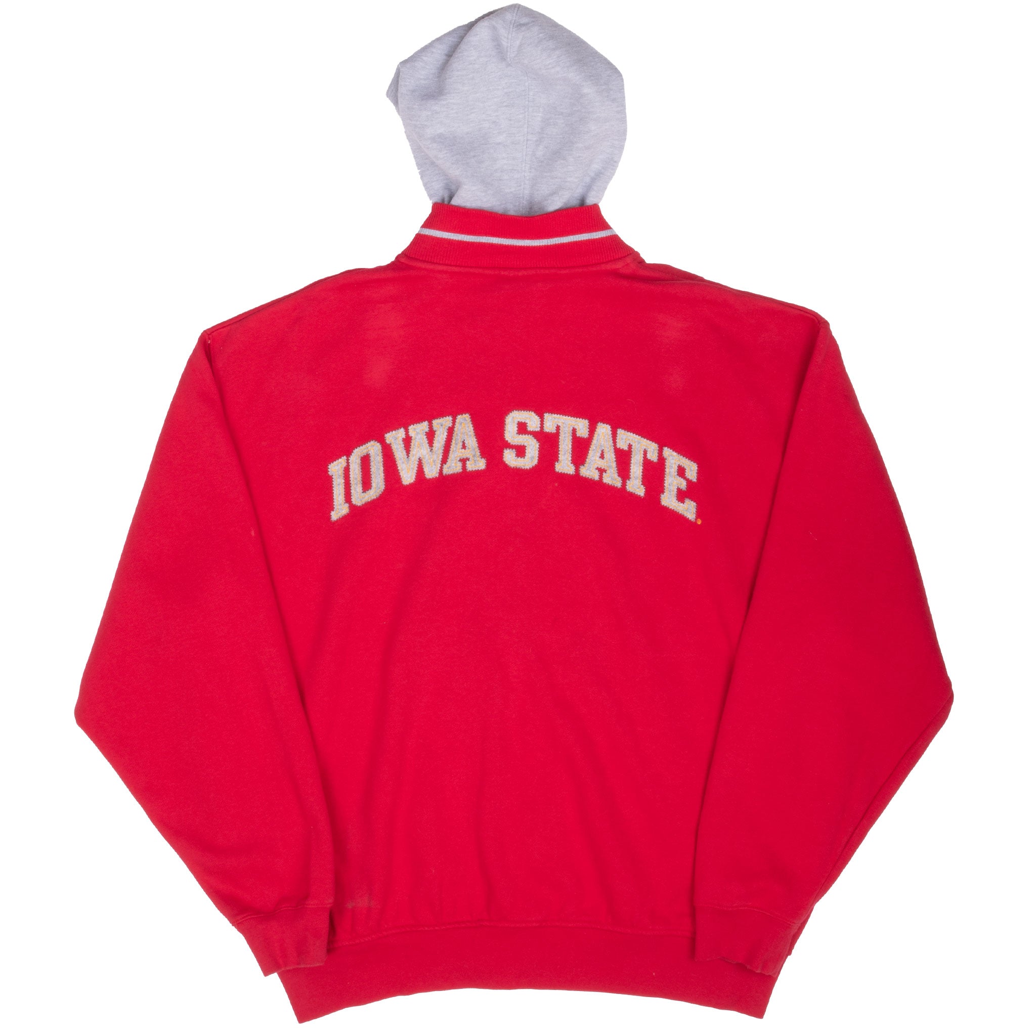 Vintage Ncaa Nike Iowa State University Full Zip Hoodie Sweatshirt 1990S Size Large