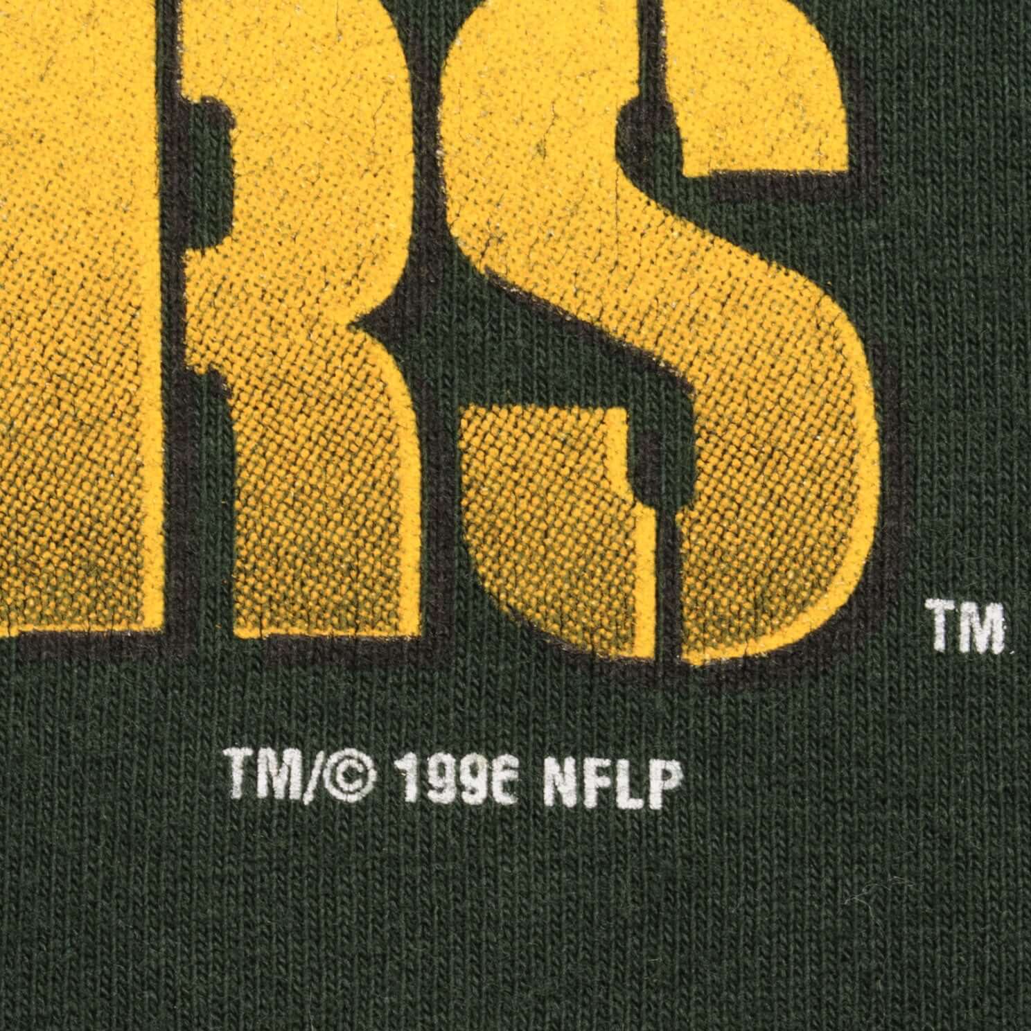 Vintage Nfl Green Bay Packers Division Champions 1996 Tee Shirt Size Xl Made In USA With Single Stitch Sleeves 