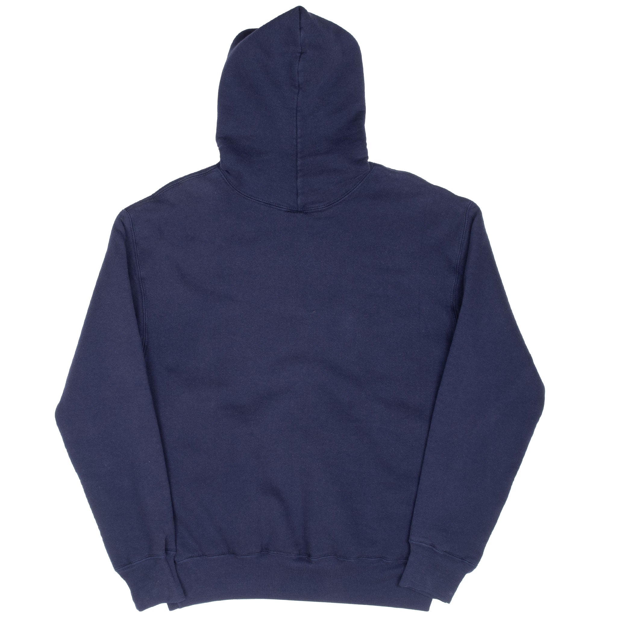 Plain back of navy Princeton University pullover hoodie