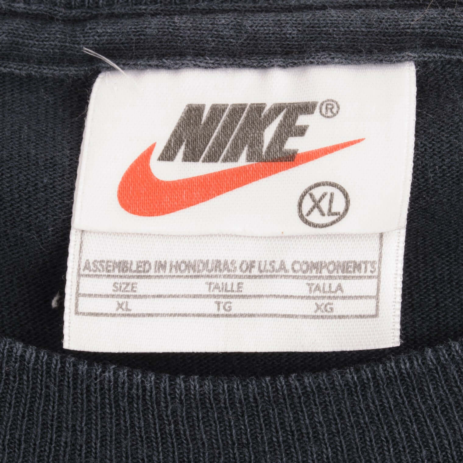 Vintage Nike Always Run Black Tee Shirt 1990S Size XL