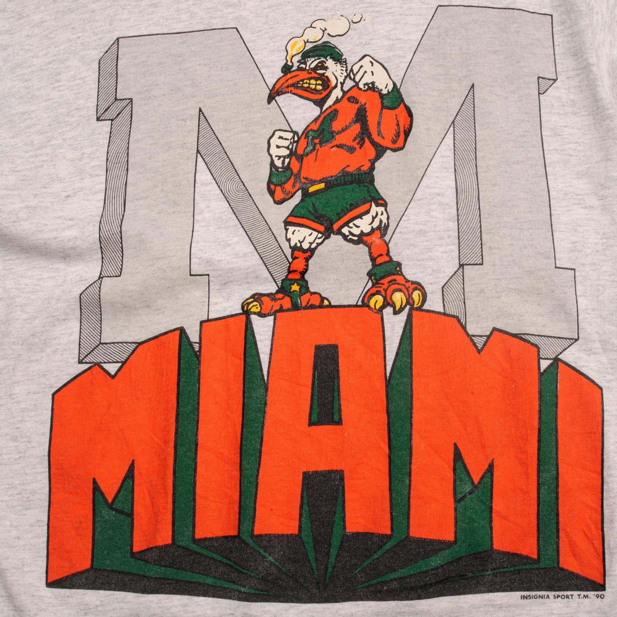 VINTAGE MIAMI HURRICANES TEE SHIRT 1990'S SIZE MEDIUM MADE IN USA