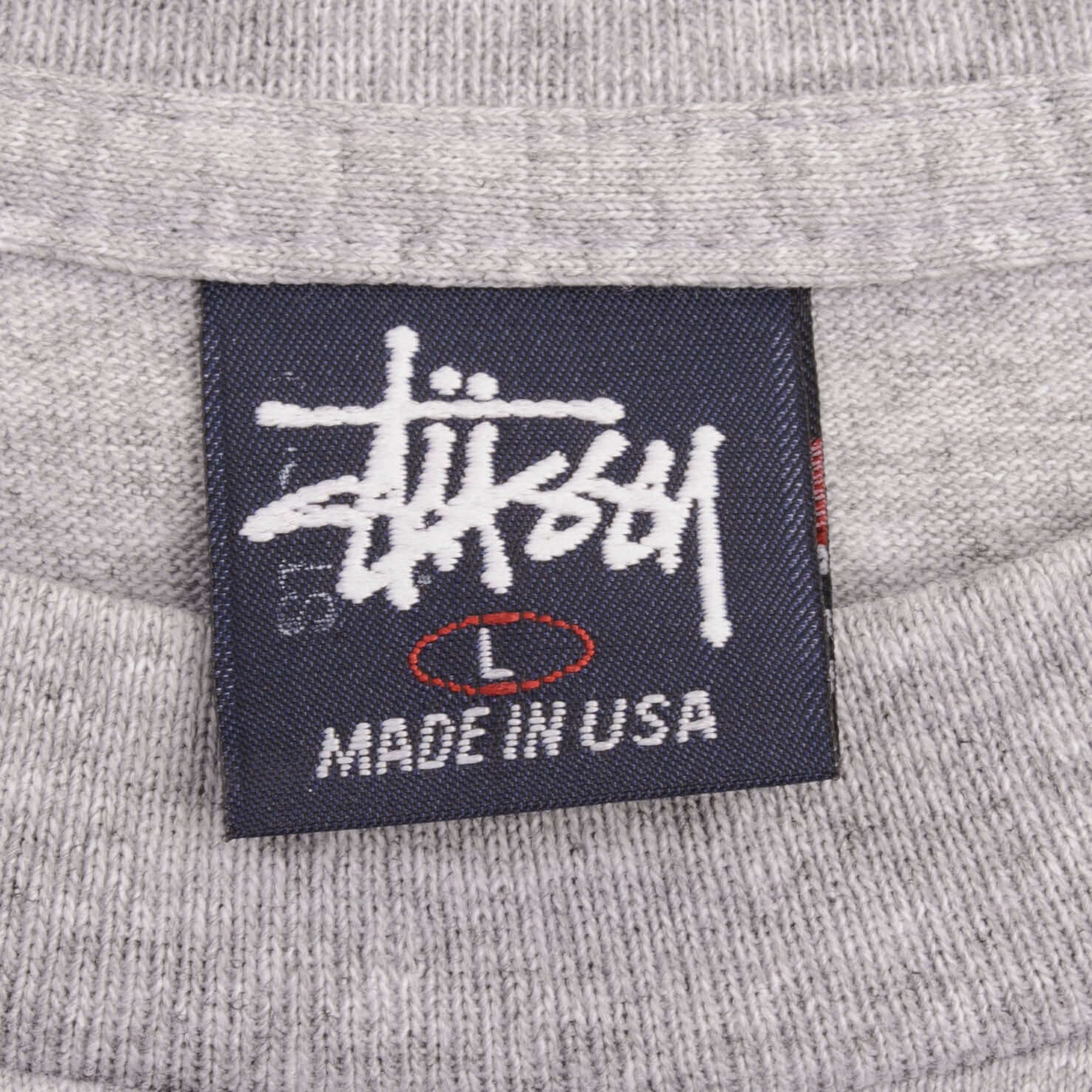 Vintage Stussy Dragon Grey Tee Shirt 1990S Size Large Made In Usa With Single Stitch Sleeves