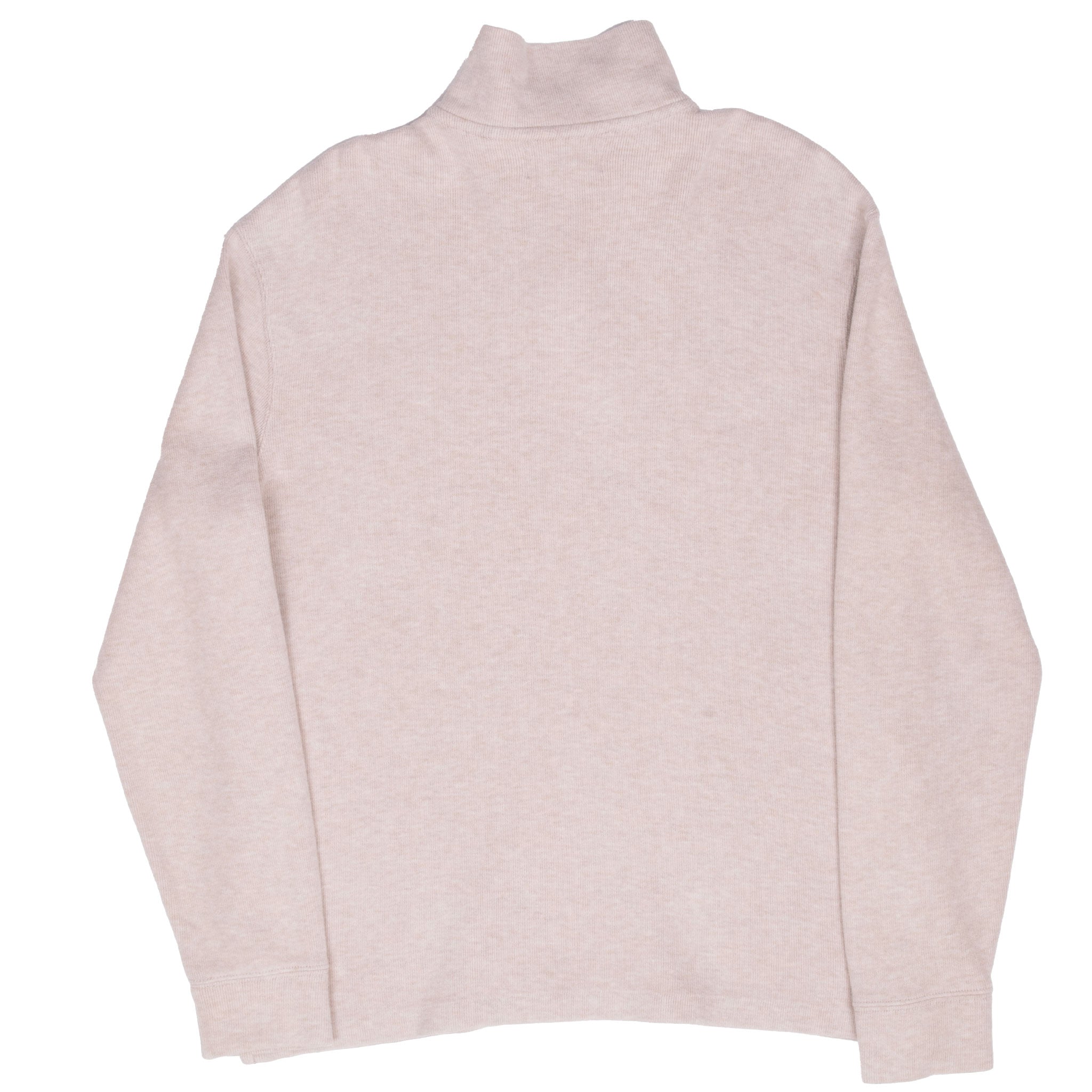 Vintage Polo Ralph Lauren Beige Quarter Zip Sweater Size Medium 1990S