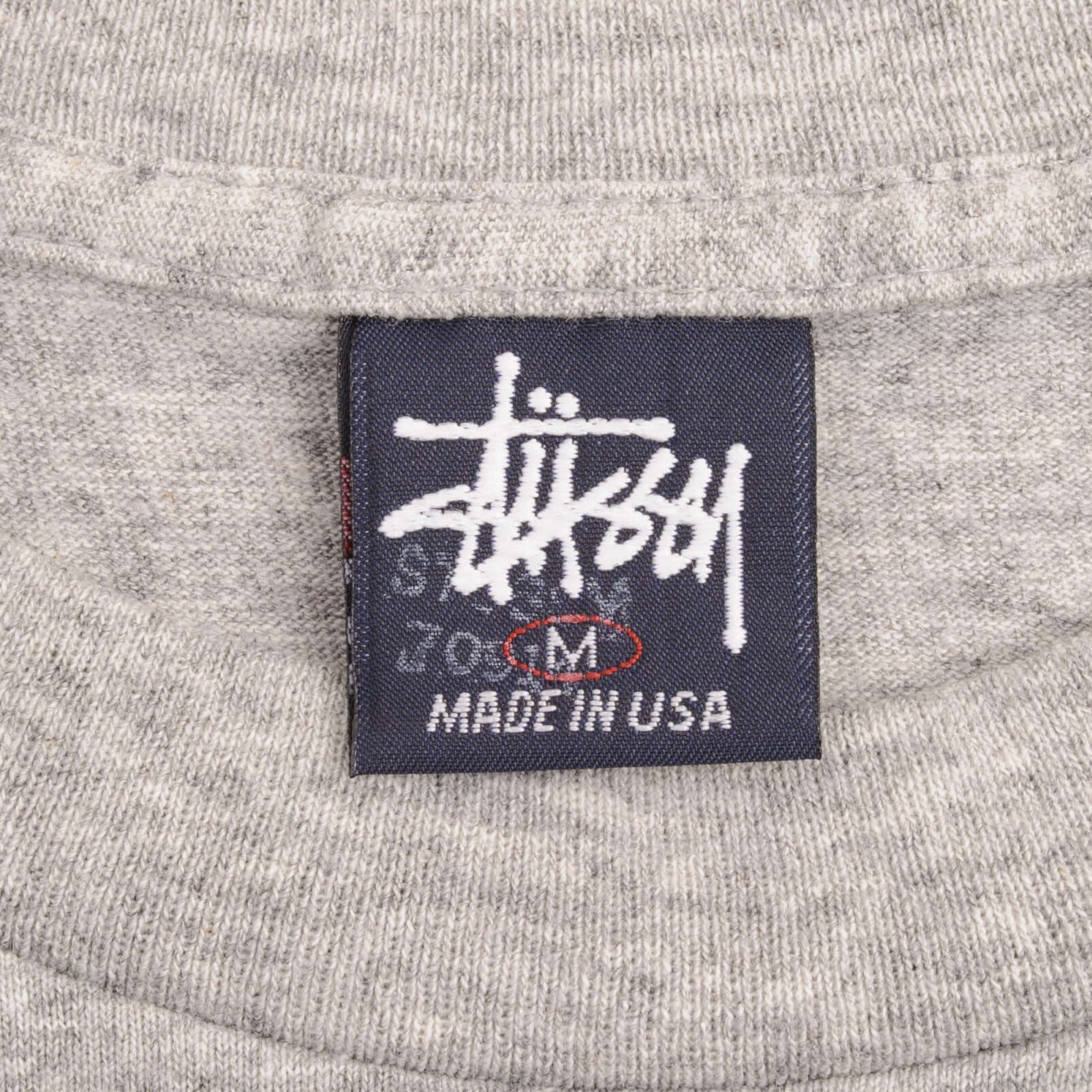 Vintage Stussy Dragon Grey Tee Shirt 1990S Size Medium Made In Usa With Single Stitch Sleeves