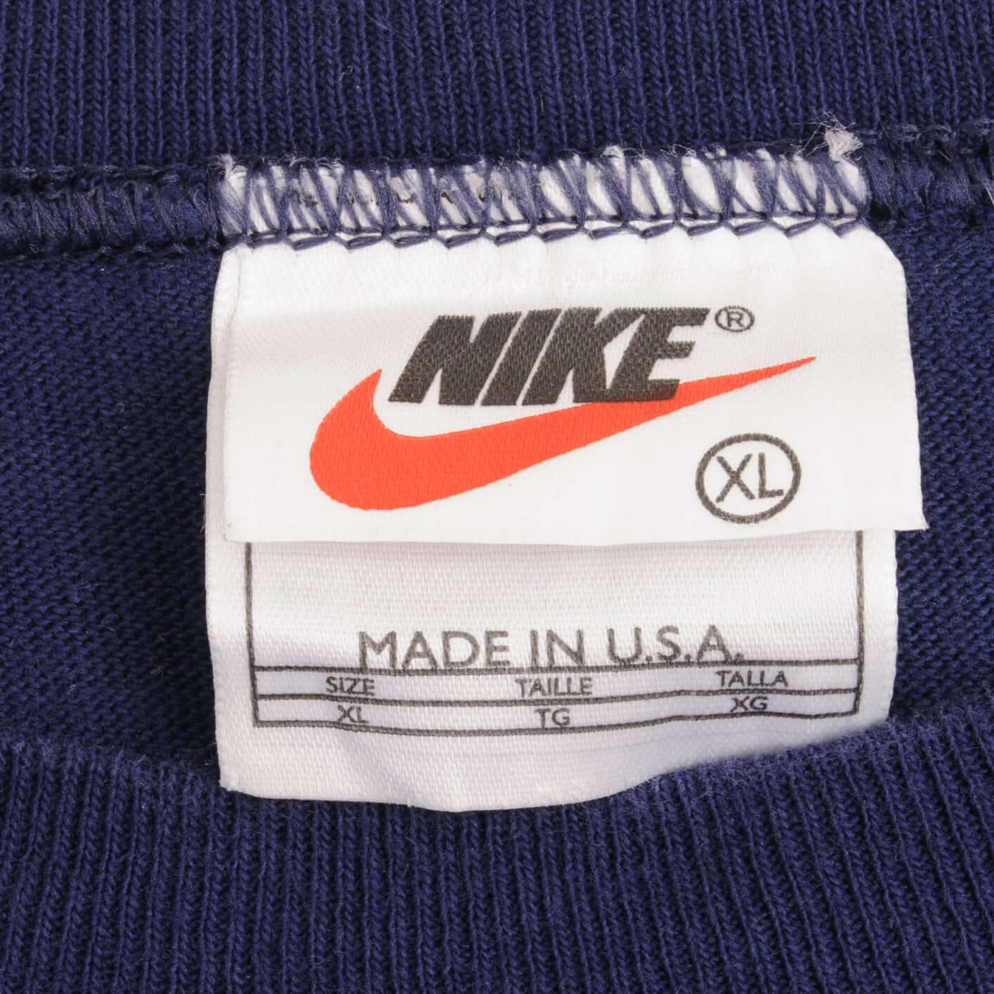 VINTAGE NIKE BIG SWOOSH BLUE TANK TOP TEE SHIRT 1990S SIZE XL MADE IN USA