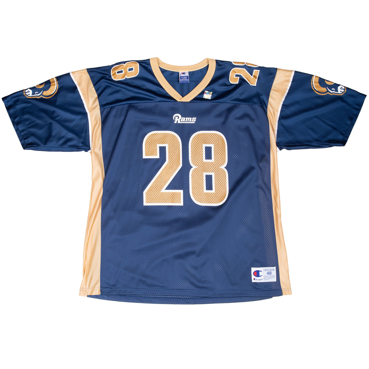 Vintage Nfl St Louis Rams Faulk #28 Champion Jersey 1990S Size XL Deadstock