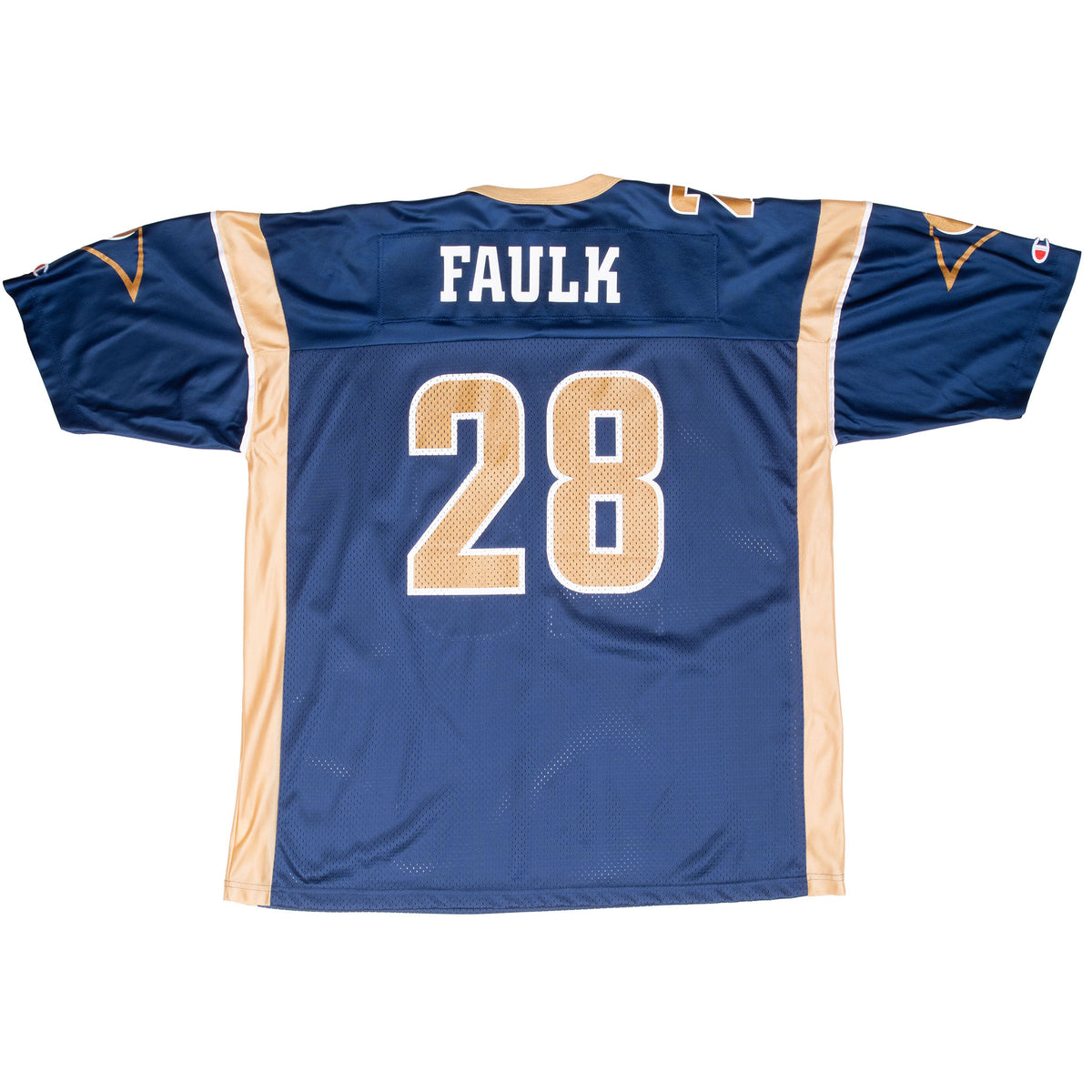 Vintage NFL St. Louis Rams Marshall Faulk #28 Champion Jersey 1990s Size XL Deadstock