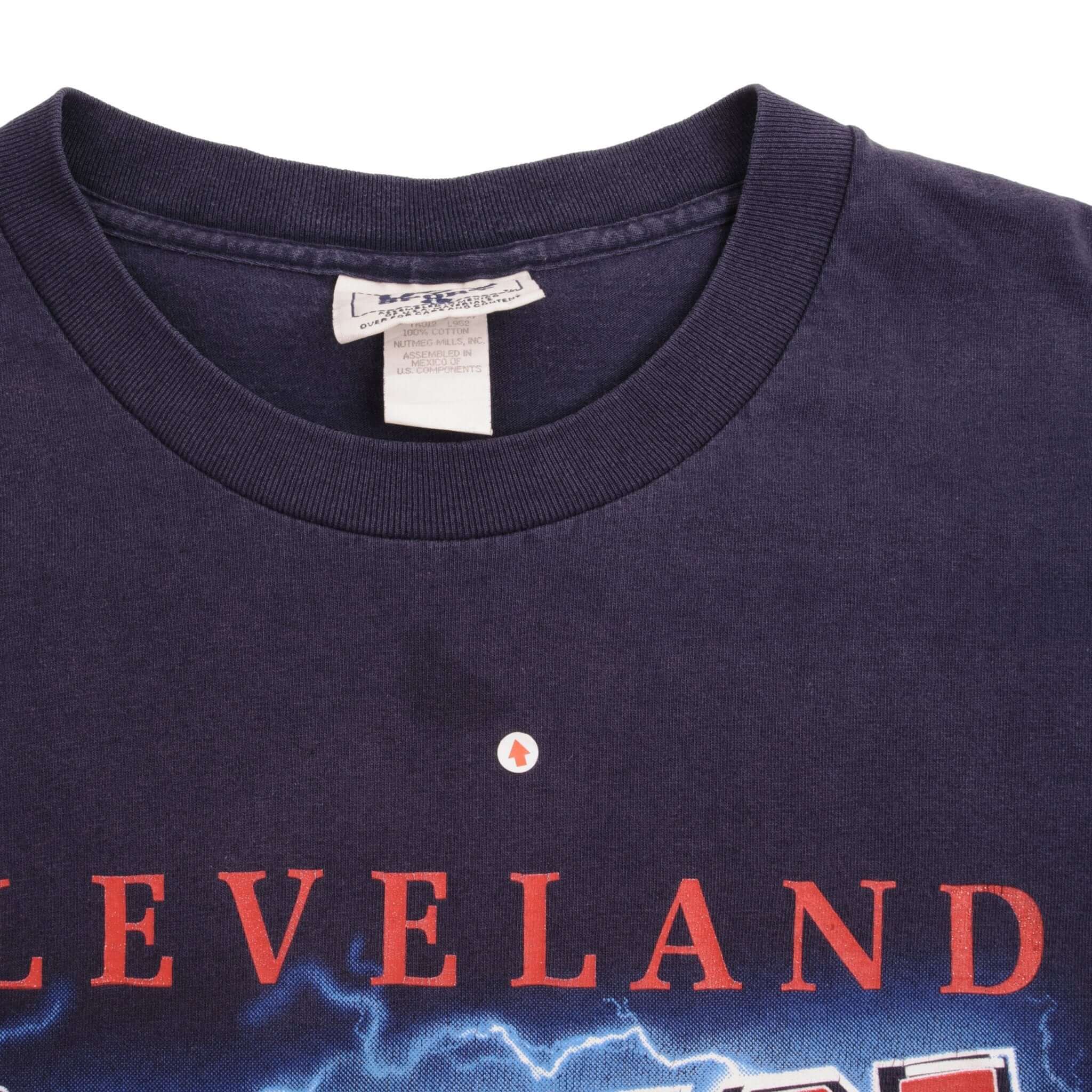 VINTAGE MLB CLEVELAND INDIANS CHAMPIONS 1997 TEE SHIRT SIZE LARGE