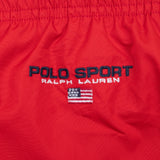 VINTAGE POLO RALPH LAUREN SPORT RED TRACKPANTS 1990S XL