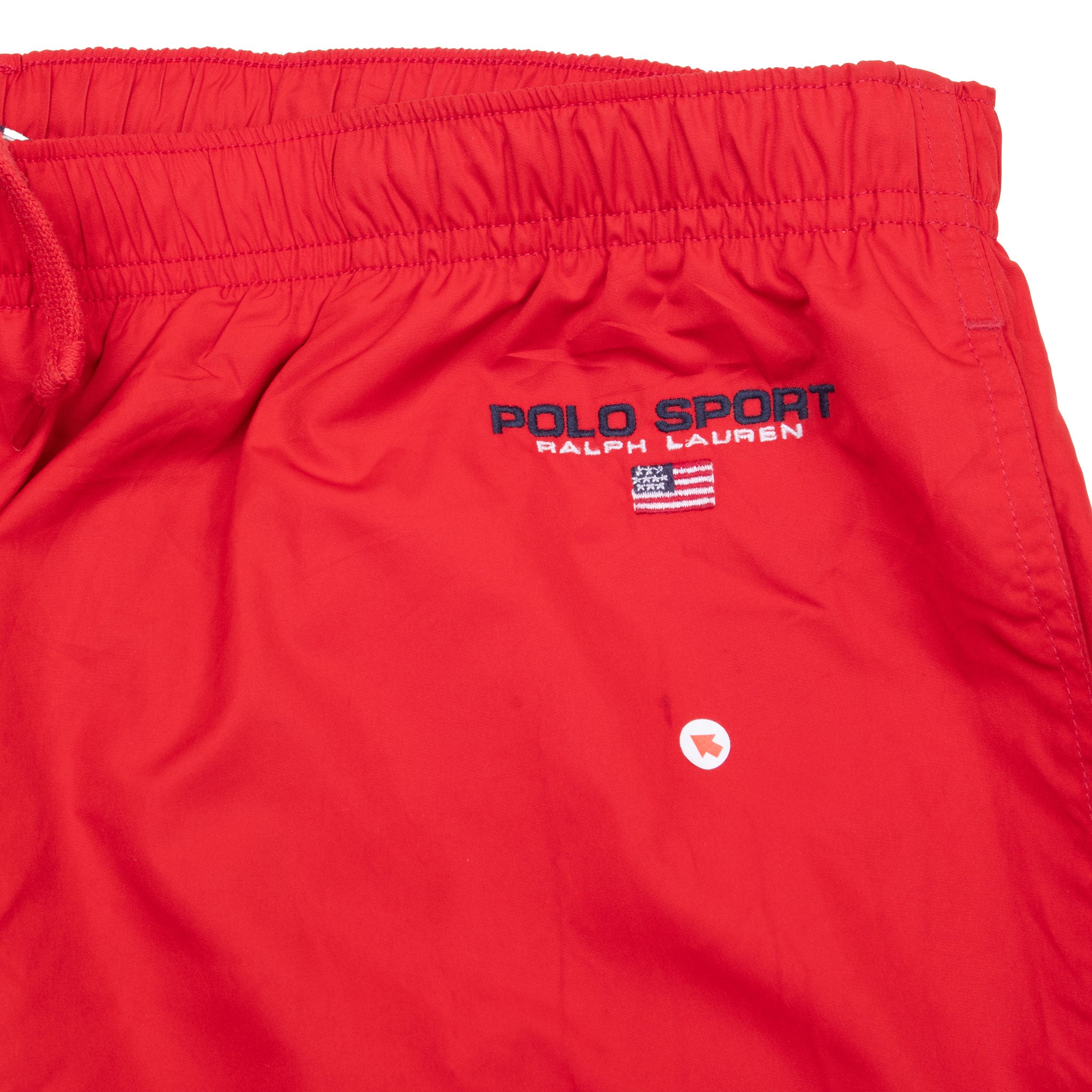 VINTAGE POLO RALPH LAUREN SPORT RED TRACKPANTS 1990S XL