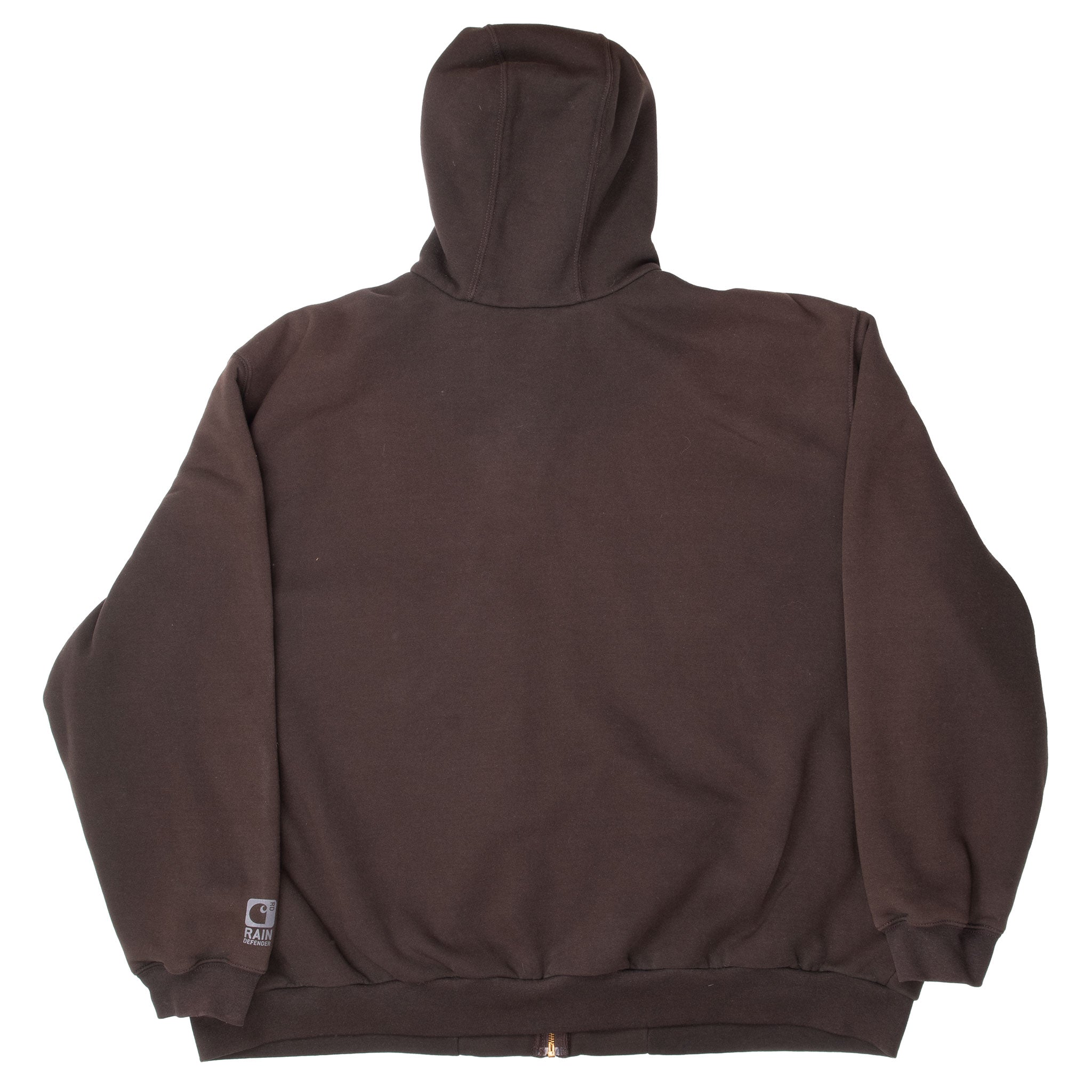 Vintage Carhartt Heavyweight Full Zip Brown Hoodie Sweatshirt Size 2XL