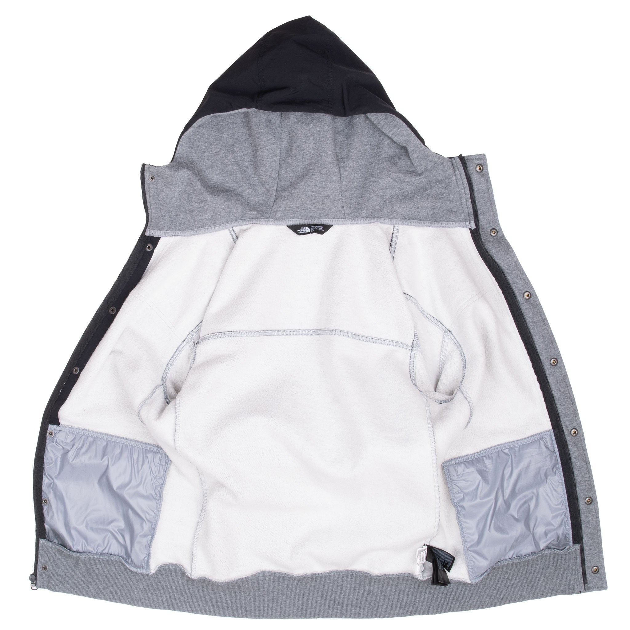 Vintage The North Face Grey Hooded Jacket 2000S Size Small