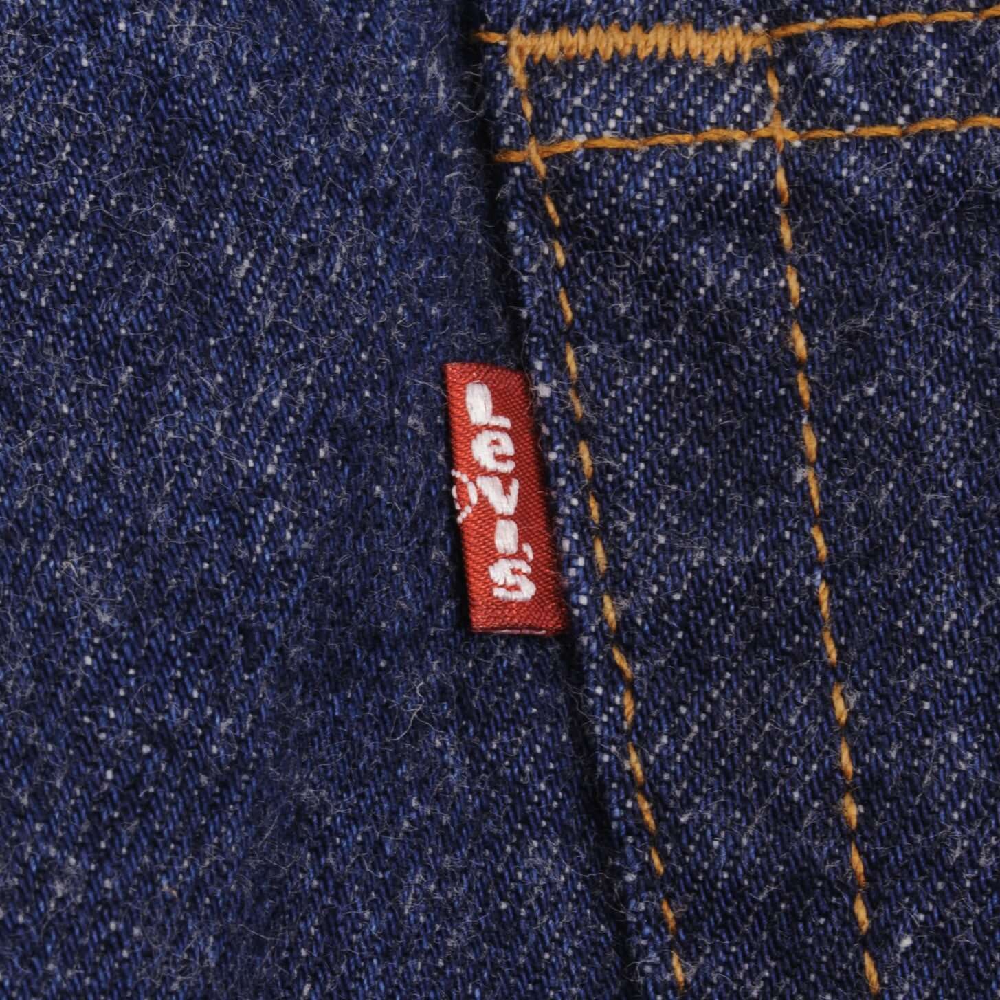 Beautiful Indigo Levis 501 Jeans 1980S Made in USA with Very Dark Wash Size on Tag 36X30 Actual Size 35X30 Back Button #553