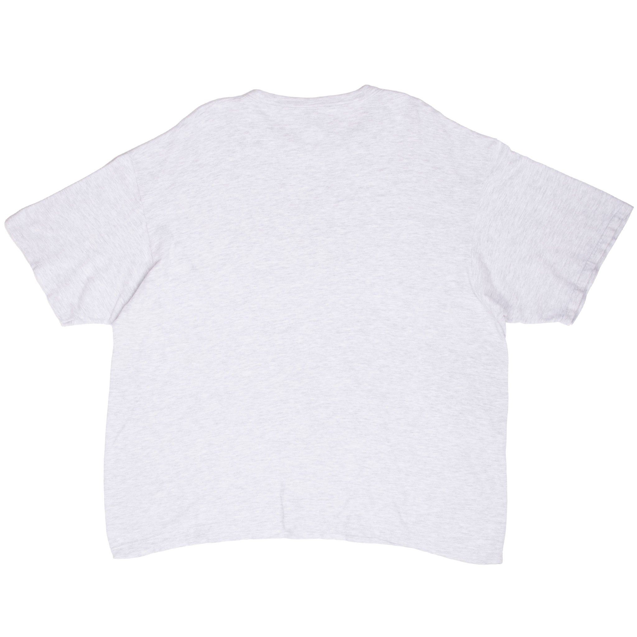 Back of gray Champion Notre Dame T-shirt with no graphic