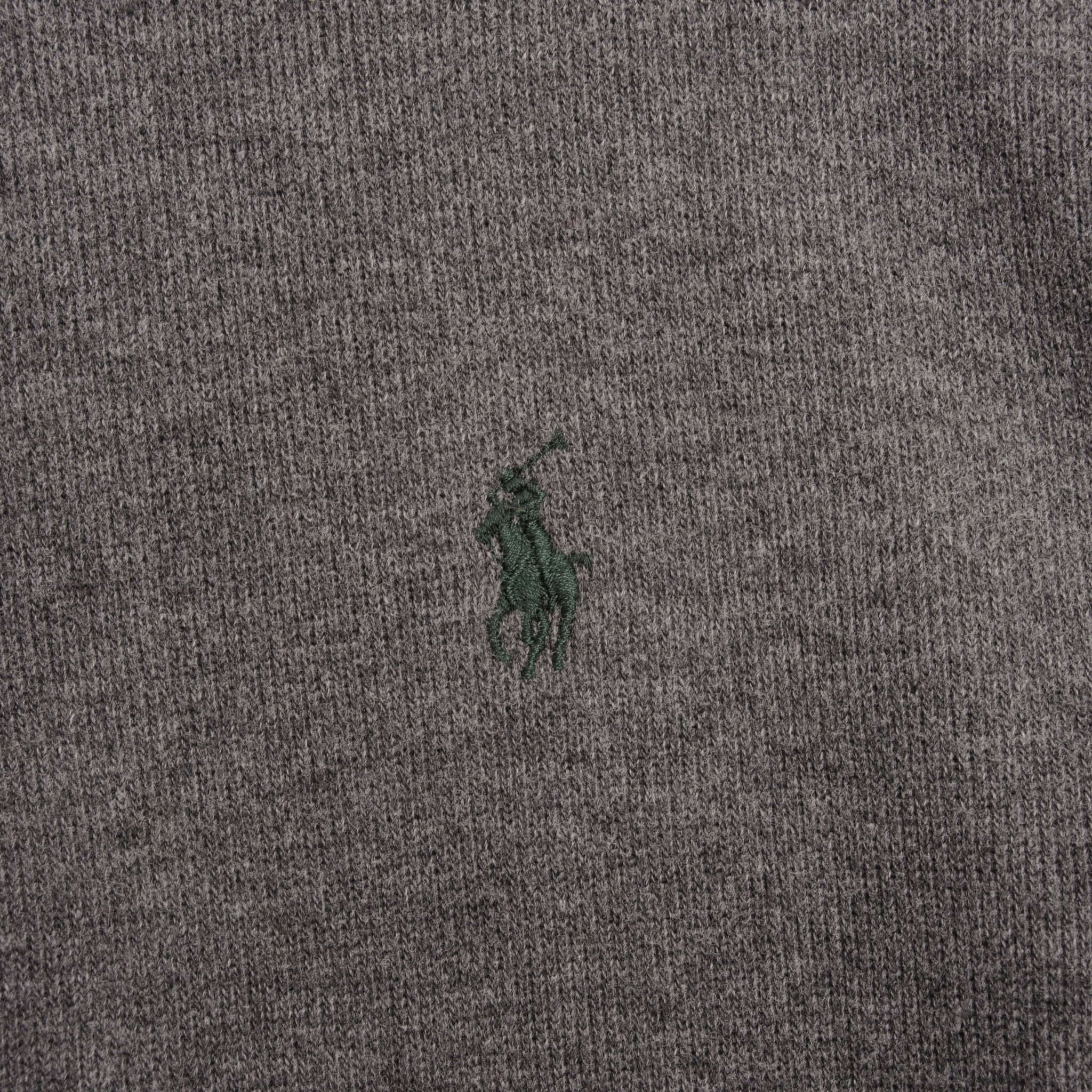 Polo Ralph Lauren Dark Grey Quarter 1/4 Zip Sweater Size Medium