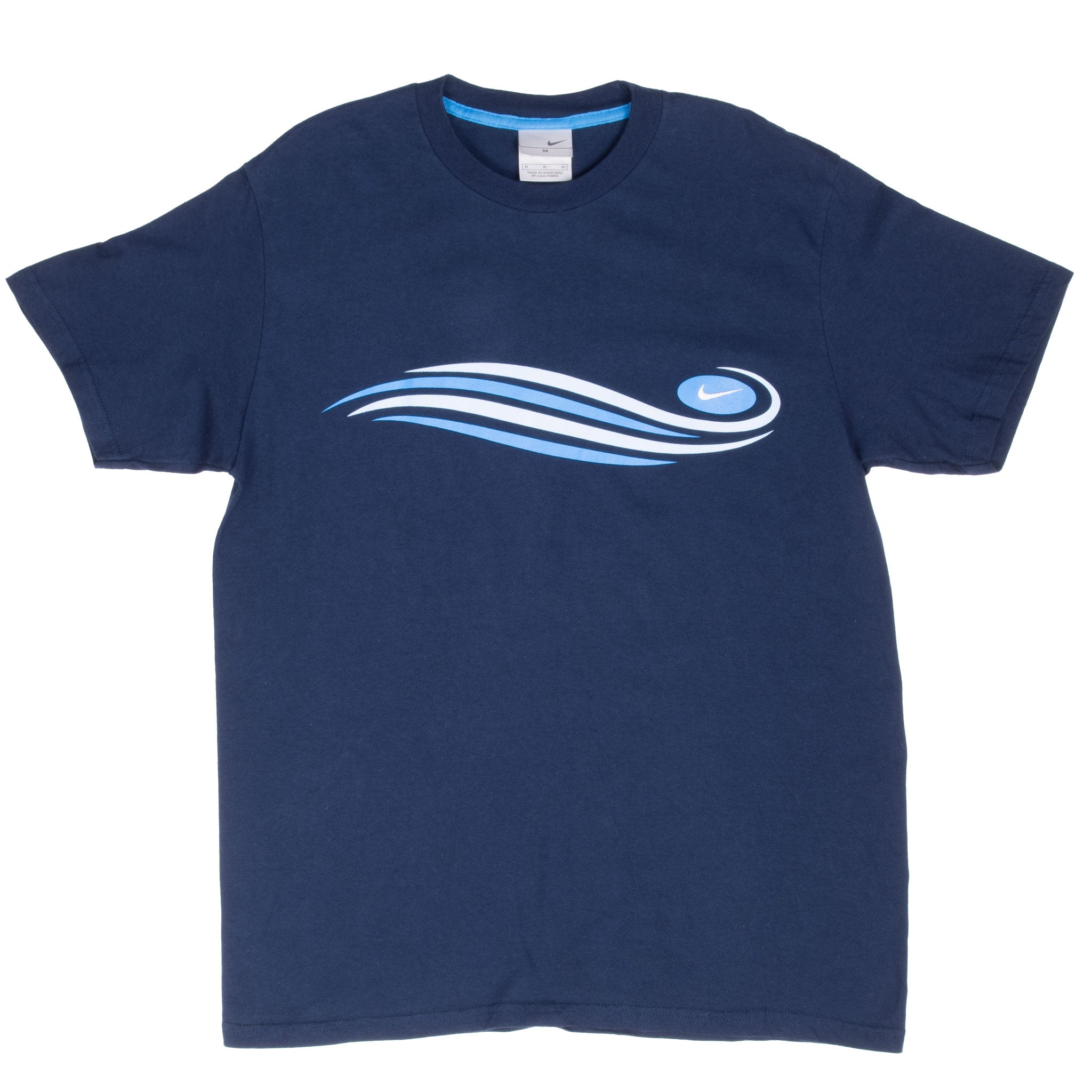 Vintage Nike Classic Swoosh Navy Blue Tee Shirt 2000S Size Medium