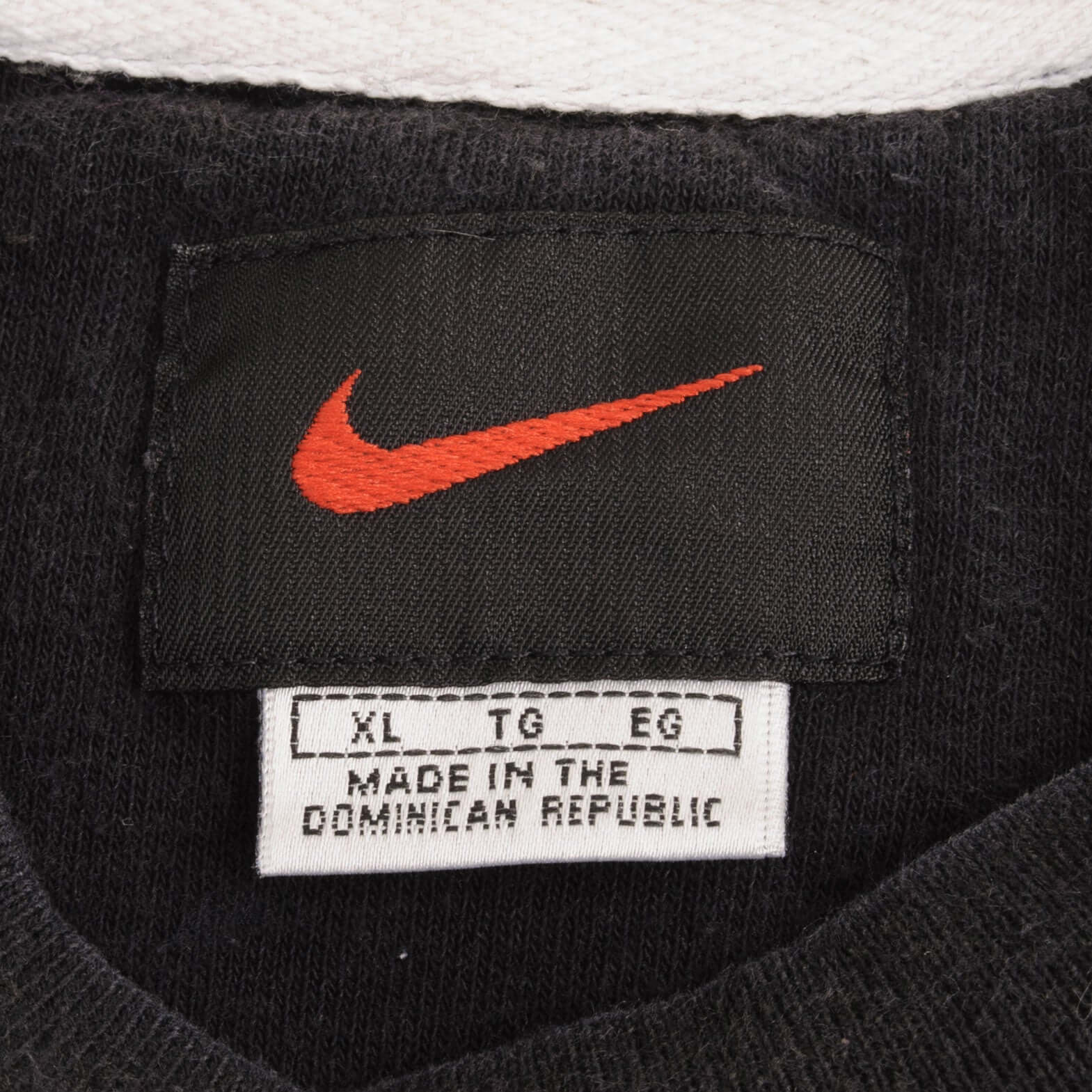 Vintage Nike Spellout Swoosh Black Crewneck Sweatshirt 1990S Size XL