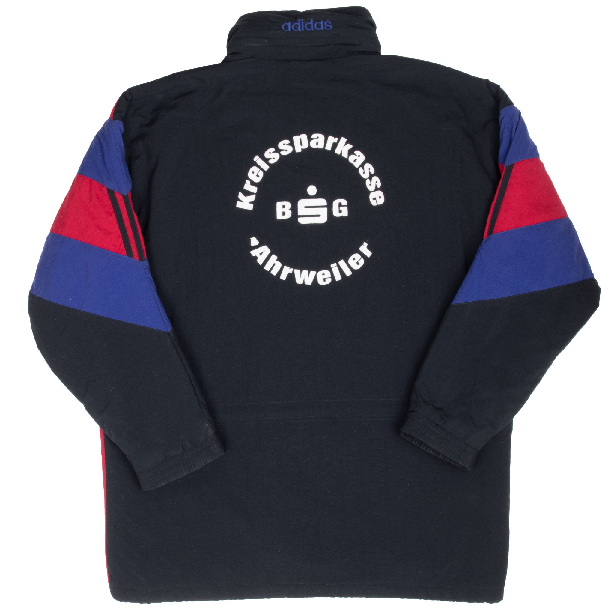 Vintage Adidas BSG Blue Red Black Windbreaker Jacket 1980S Size Large