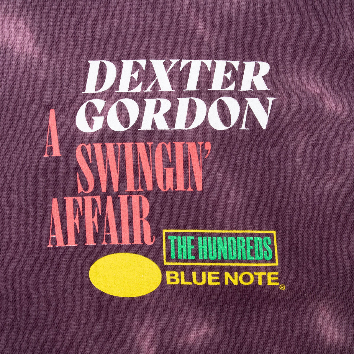 Dexter Gordon A Swingin' Affair chest print with The Hundreds and Blue Note logos