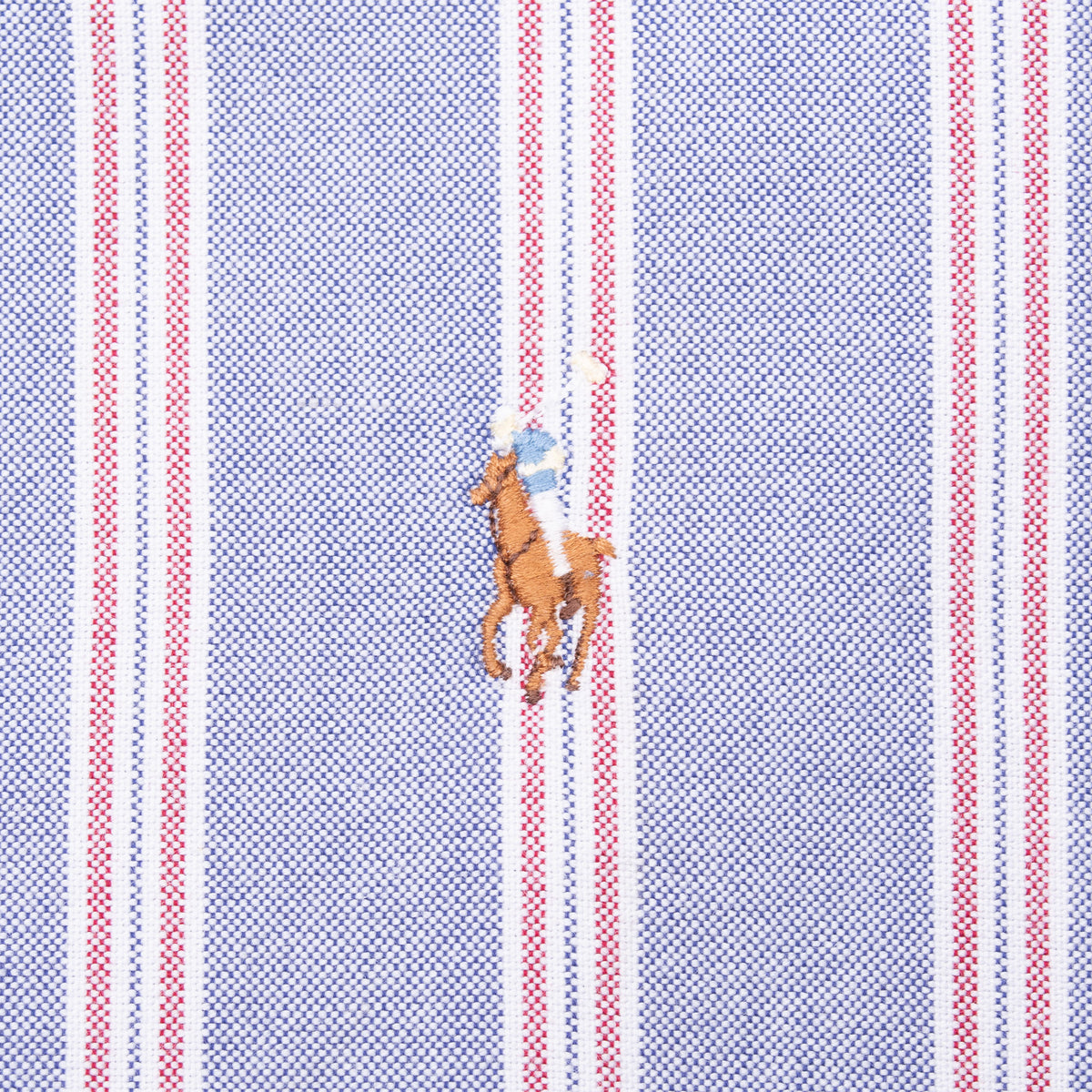 Vintage Ralph Lauren Blue Striped Shirt 1990S Size Large 16 1/2 X 32