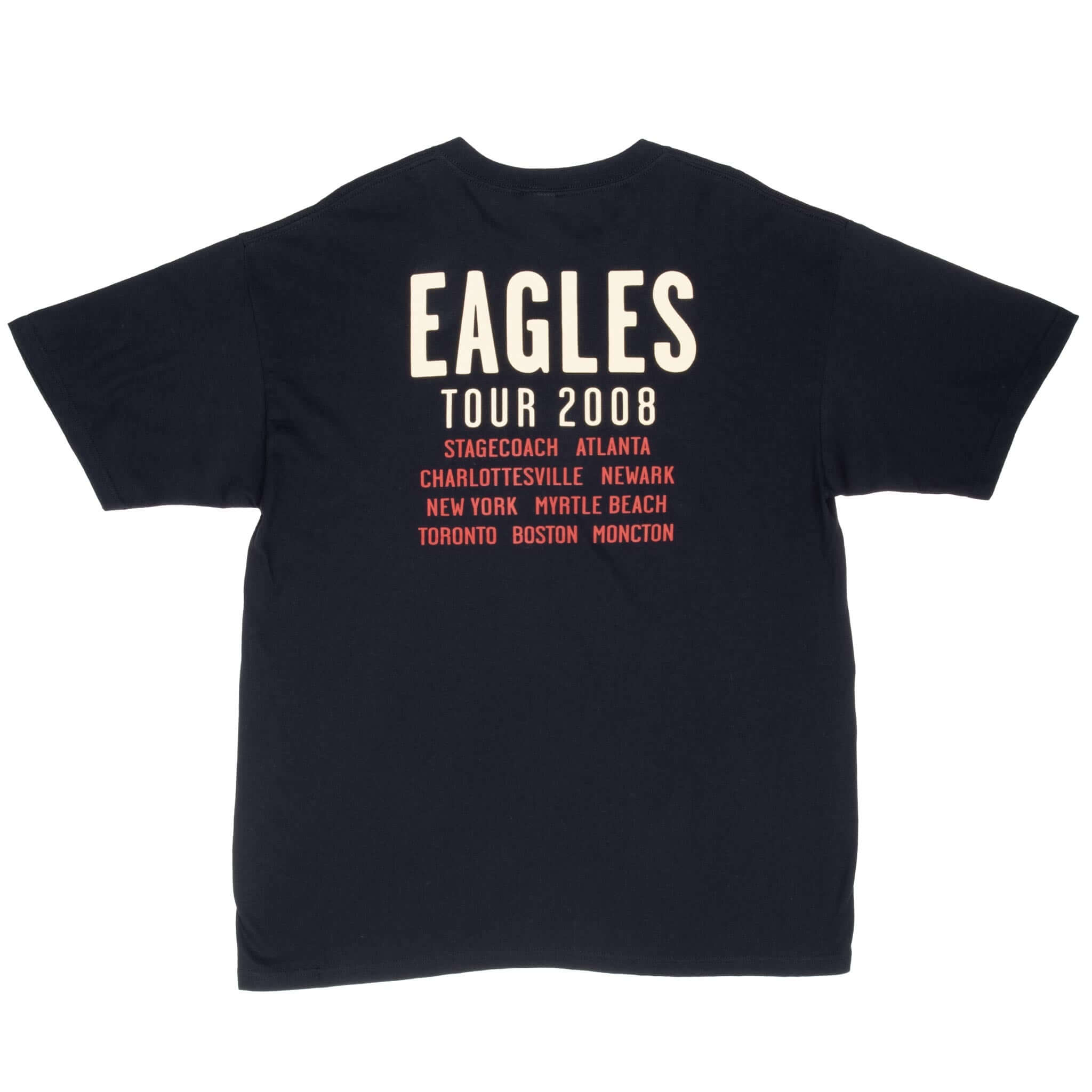 Vintage Eagles Hotel California Tour 2008 Black Tee Shirt Size XL