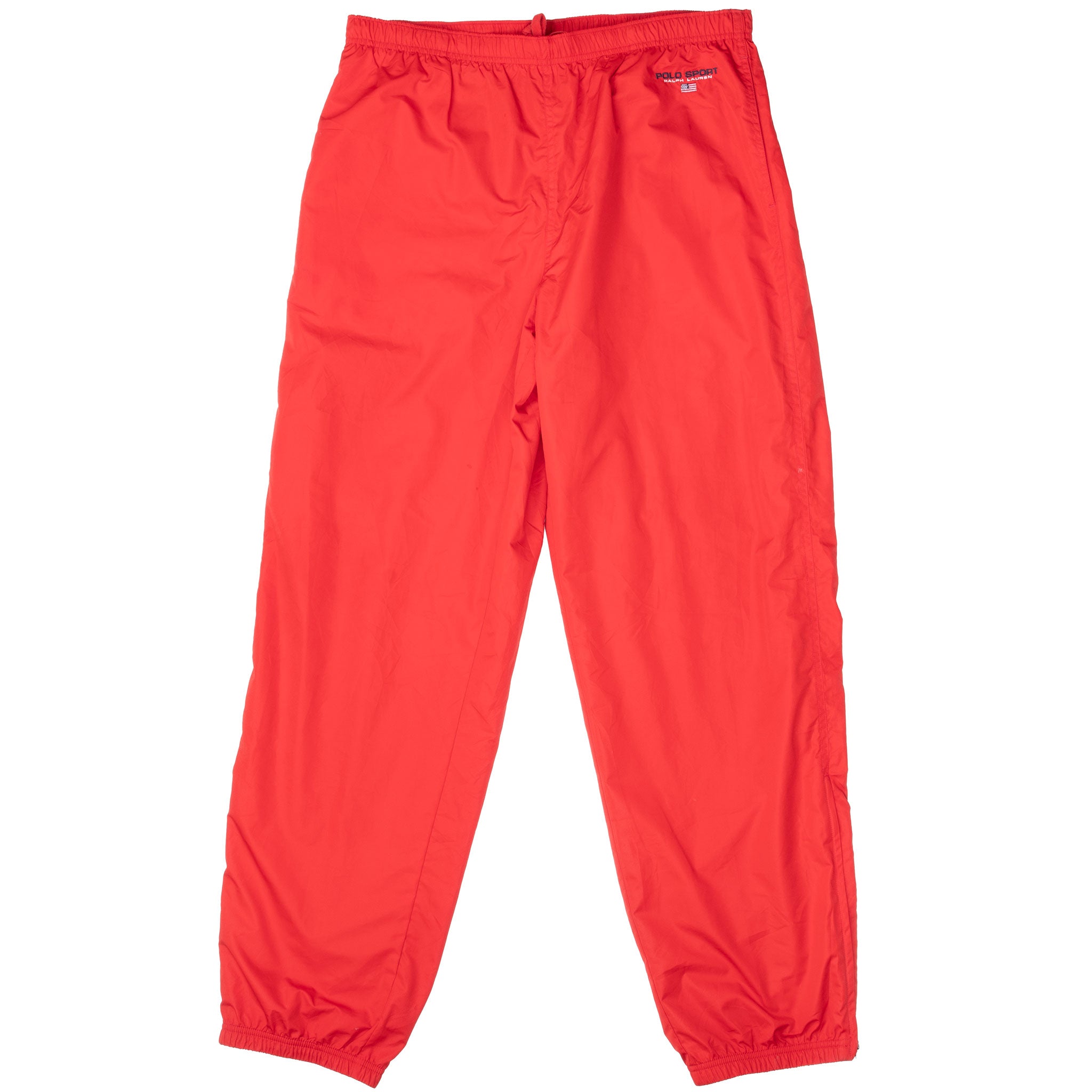 VINTAGE POLO RALPH LAUREN SPORT RED TRACKPANTS 1990S XL