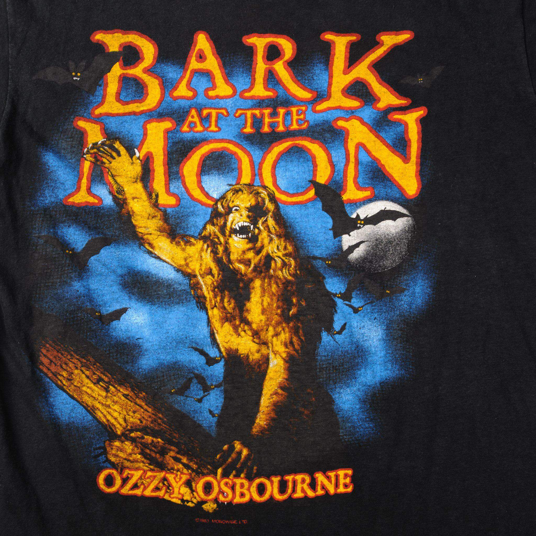 VINTAGE OZZY OSBOURNE BARK AT THE MOON US TOUR TEE SHIRT 1984 SMALL MADE IN USA