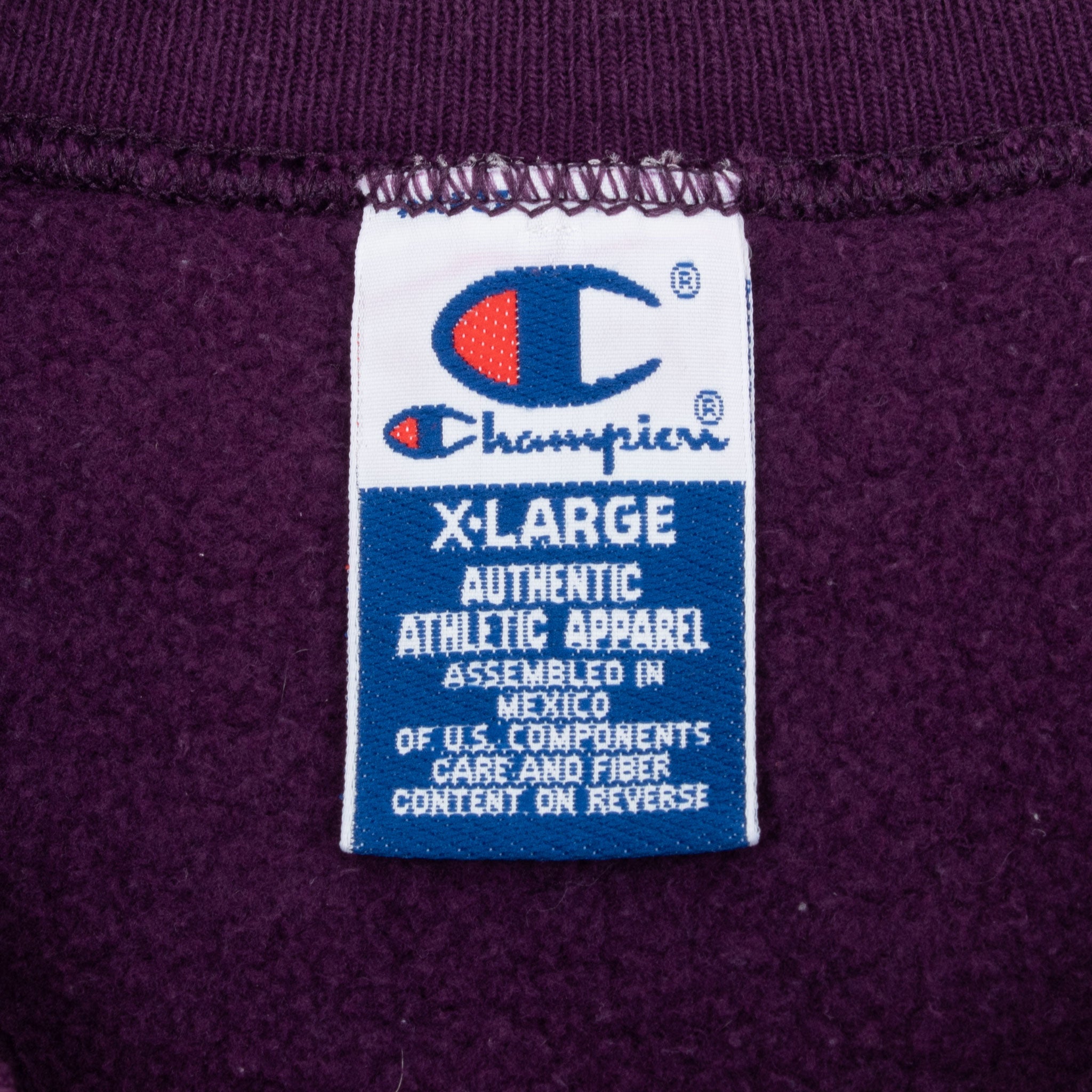 Vintage Champion Purple Sweatshirt 1990S Size XL