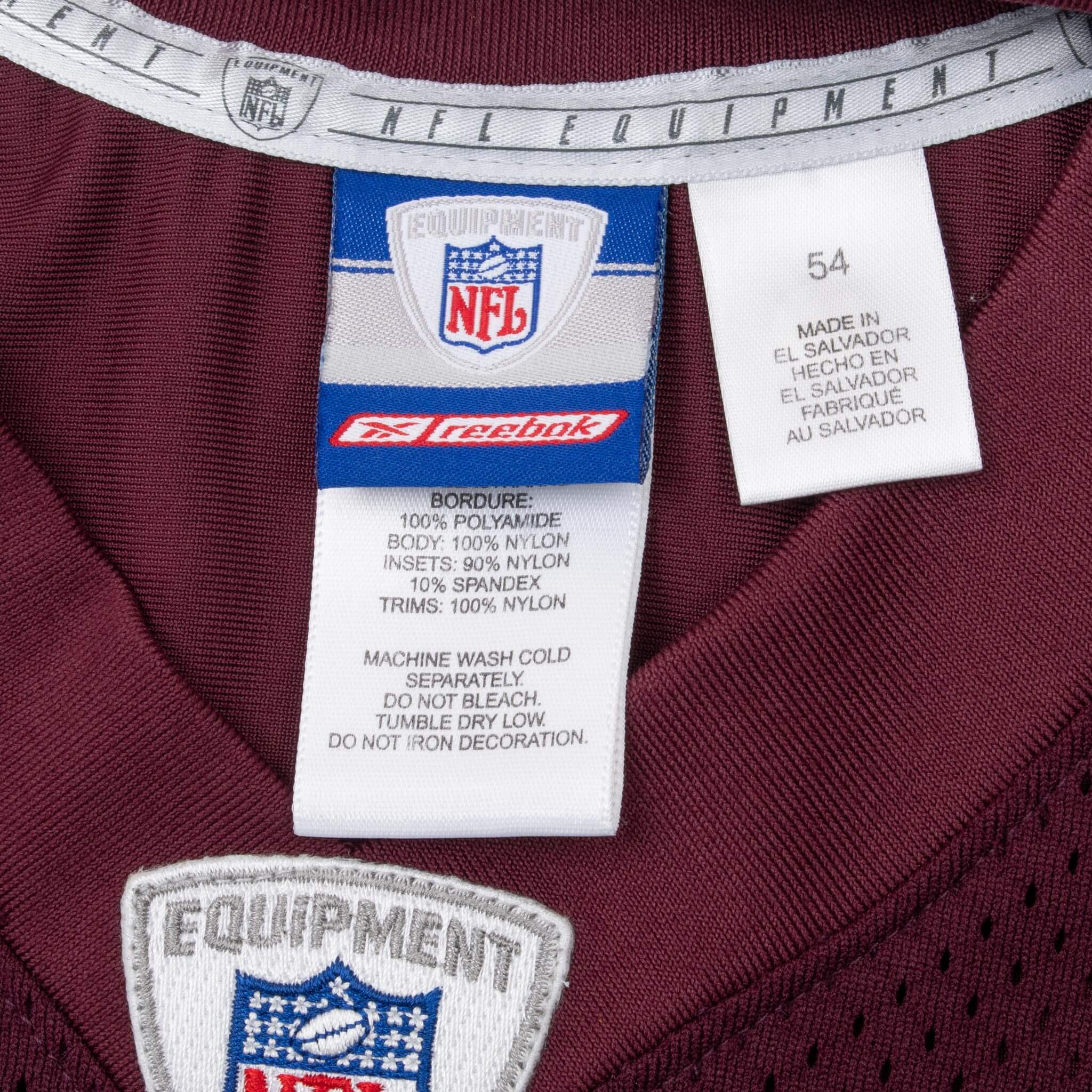 Vintage Nfl Washington Redskins #24 70Th Anniversary Reebok Jersey 2002 Size 54