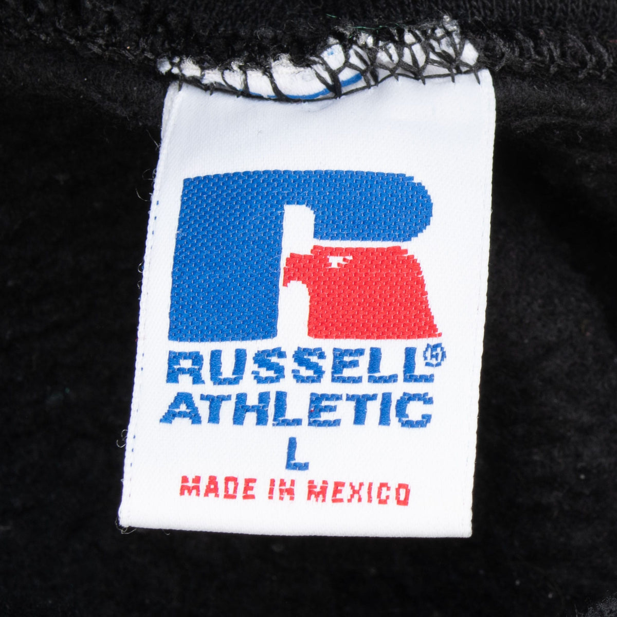 Russell Athletic interior label marked large and Made in Mexico