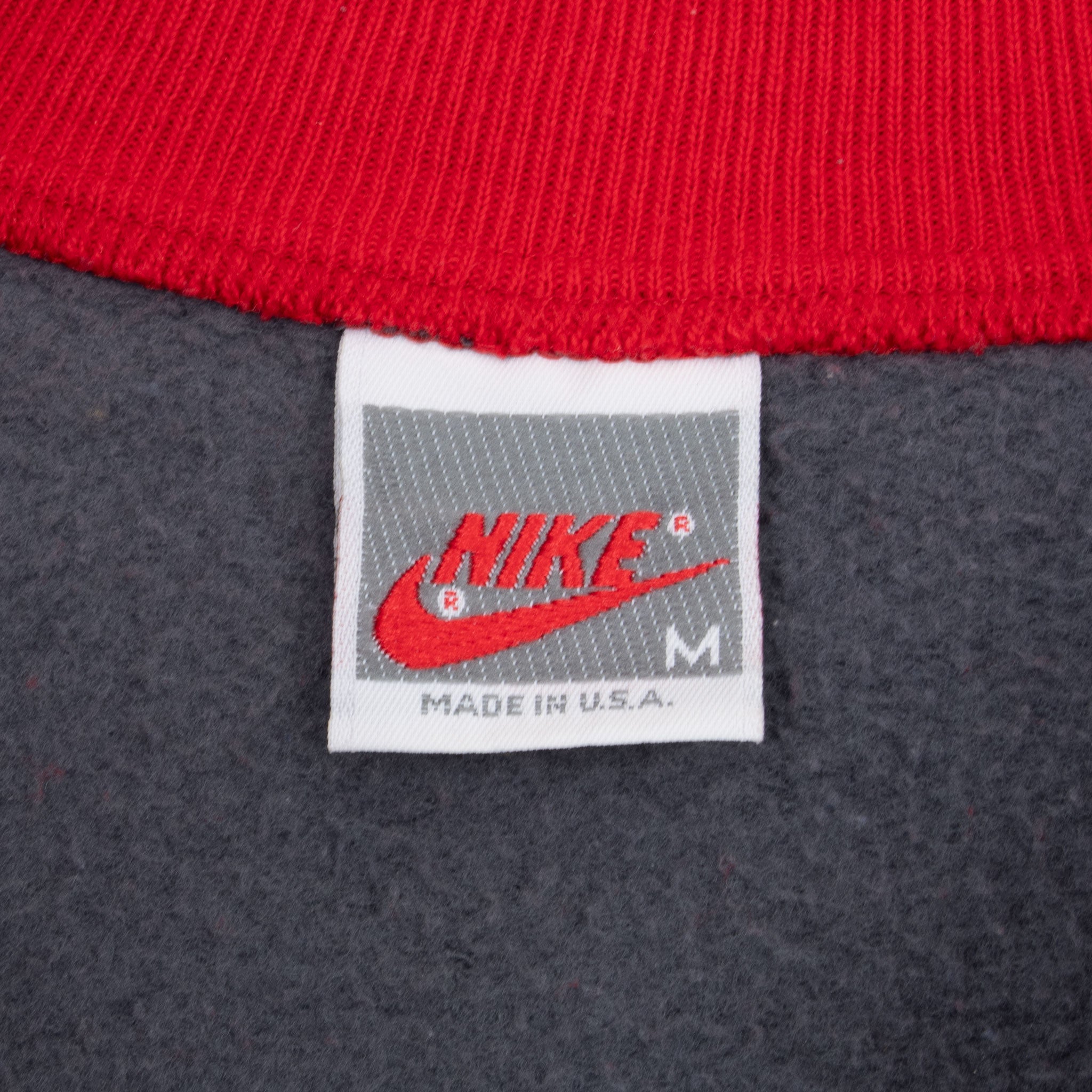 Vintage Nike Grey Red Track Jacket 1980S Size Medium