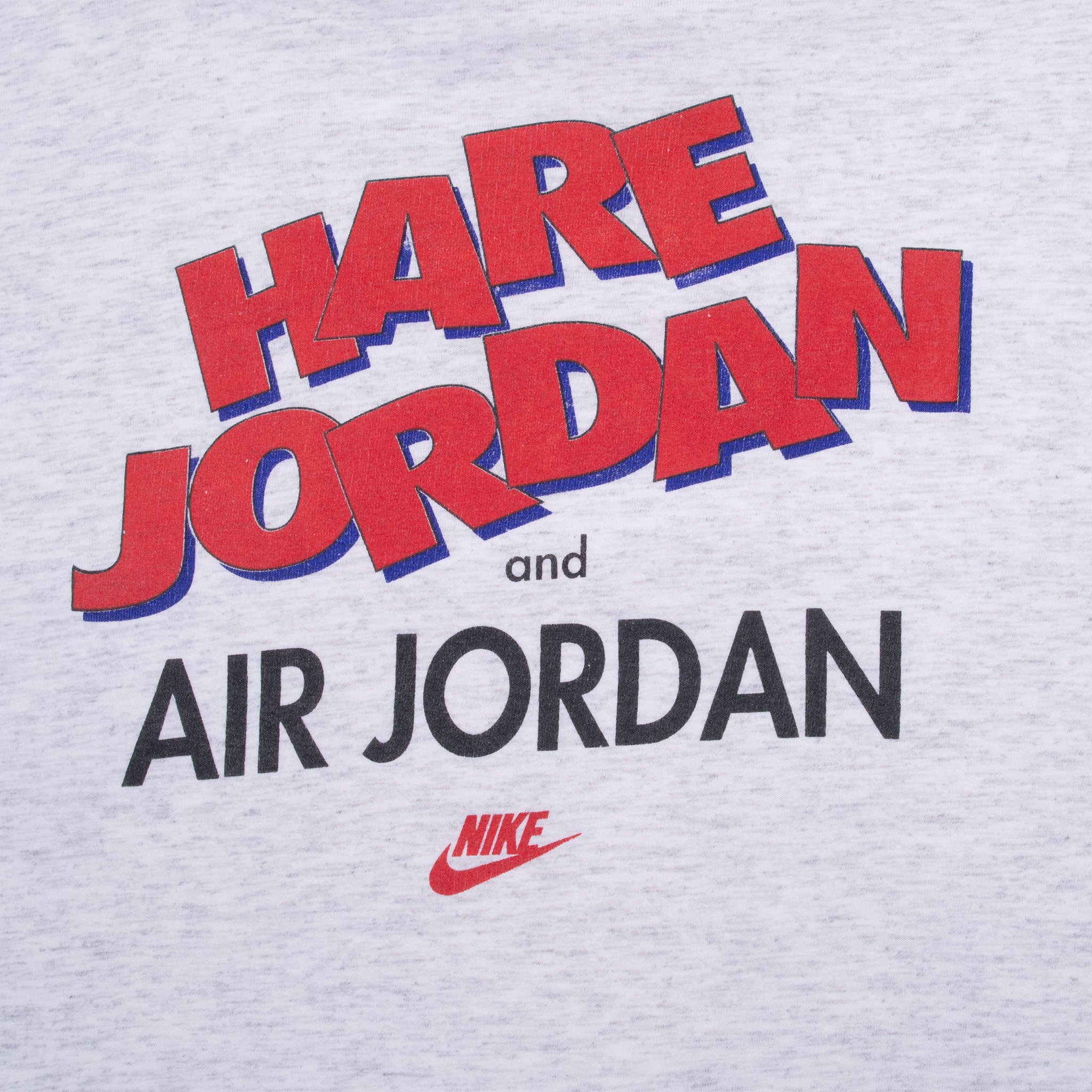 Vintage Nike Air Jordan Buggs Bunny 1991 Tee Shirt Size Large Youth Made In USA With Single Stitch Sleeves