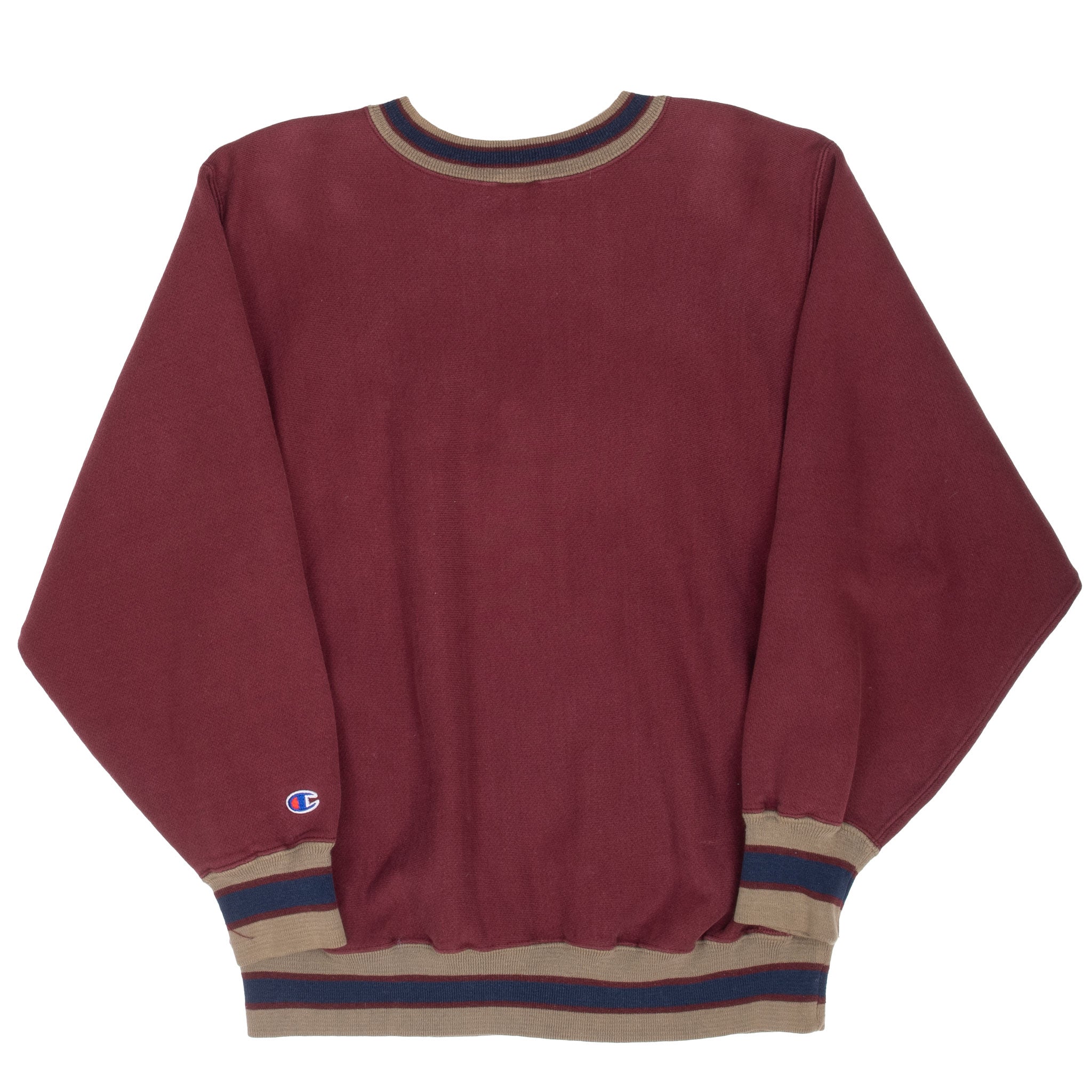 Vintage Champion Spellout Reverse Weave Burgundy Sweatshirt 1990S Size Large Made In Usa