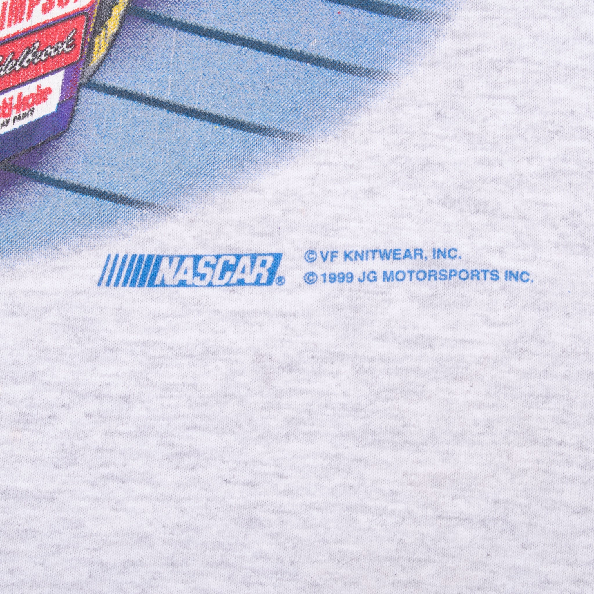 Vintage Nascar Jeff Gordon Dupont 1998 Grey Tee Shirt Size 2XL Made In USA