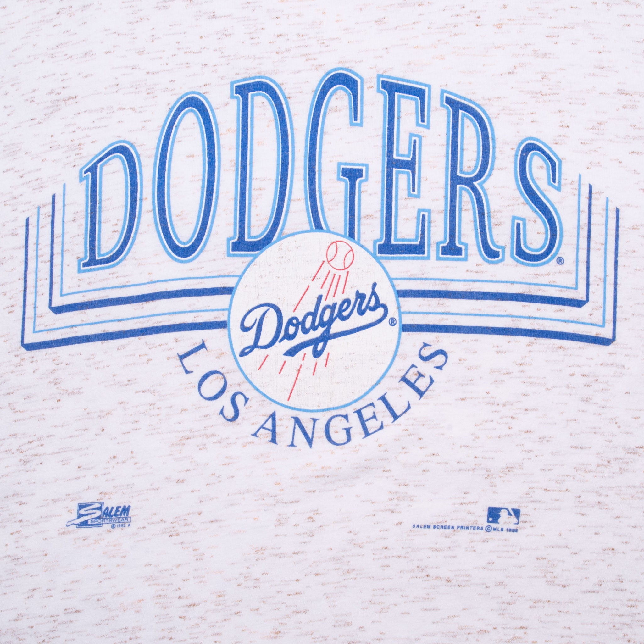 Vintage Mlb Los Angeles Dodgers Tee Shirt 1992 Size XL Made In Usa With Single Stitch Sleeves