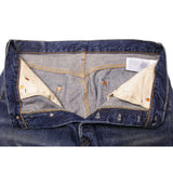Beautiful Indigo Levis 501 Z XX Jeans With Single Stitch, Hidden Rivet and Selvedge Made in Japan with Dark Blue Wash.  Size 32X32