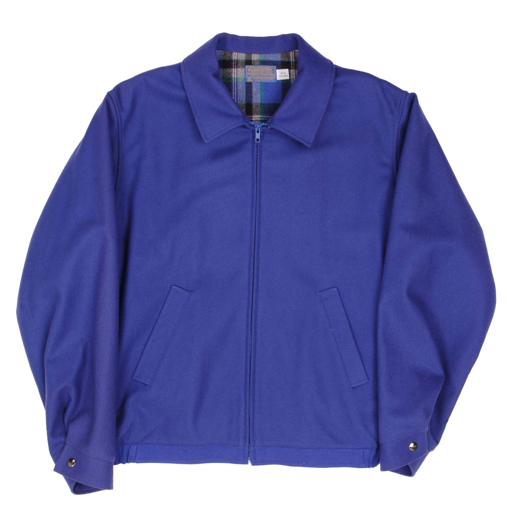 Vintage Pendleton Woolen Mills Blue Jacket 1990S Size XL Made In USA