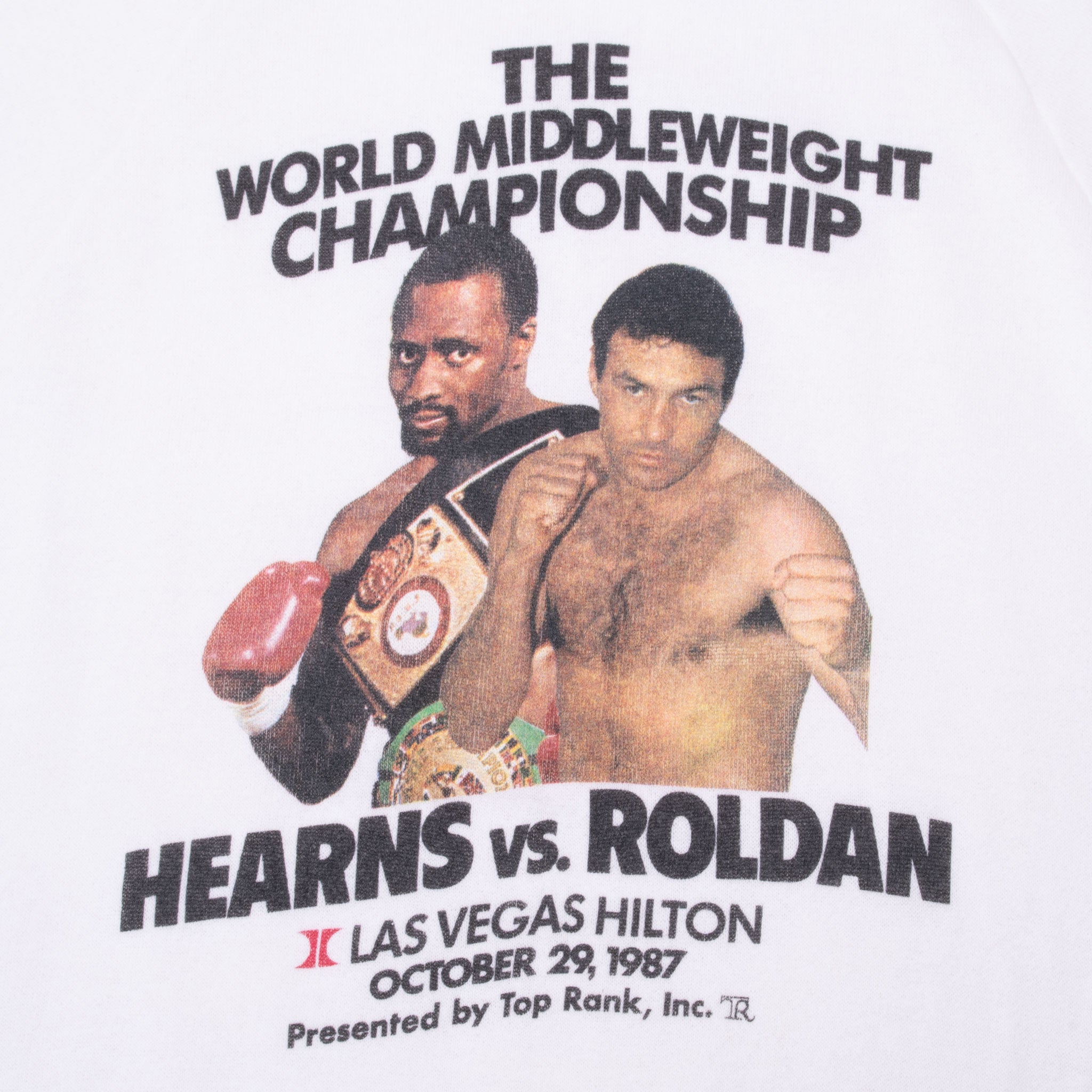 Hearns vs. Roldan World Middleweight Championship Las Vegas graphic detail