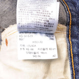 Beautiful Indigo Levis 501 Z XX Jeans With Single Stitch, Hidden Rivet and Selvedge Made in Japan with Dark Blue Wash.  Size 32X32